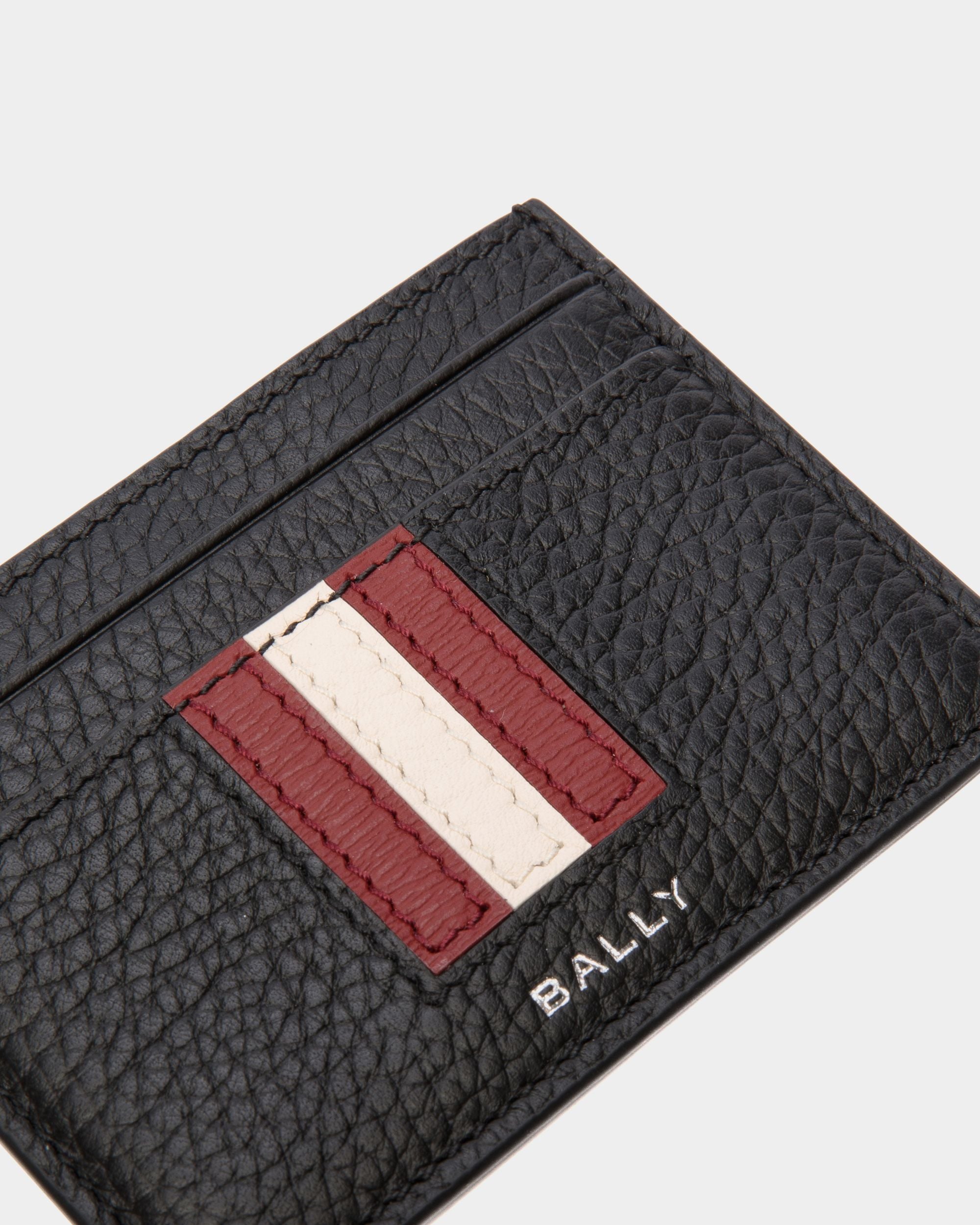 Porte-Cartes Ribbon En Cuir Grainé Noir - Homme - Bally - 04