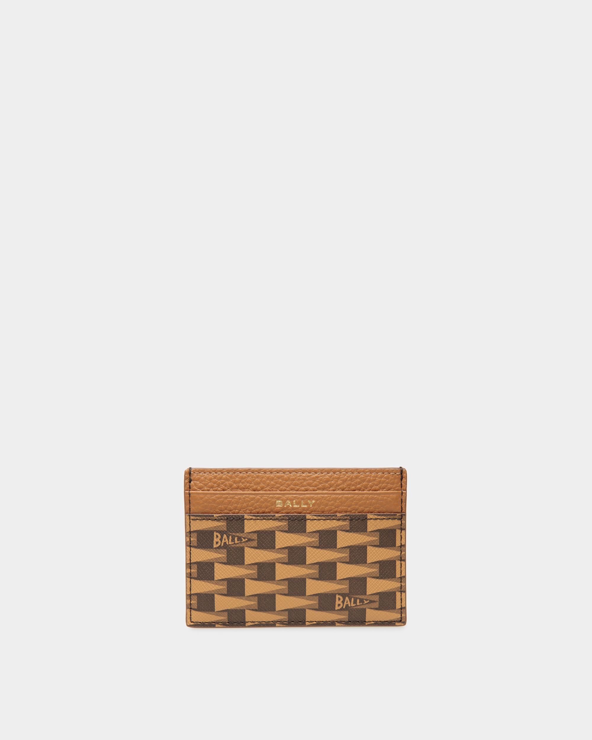 Pennant Business Card Holder In Brown Synthetic - Homme - Bally - 01