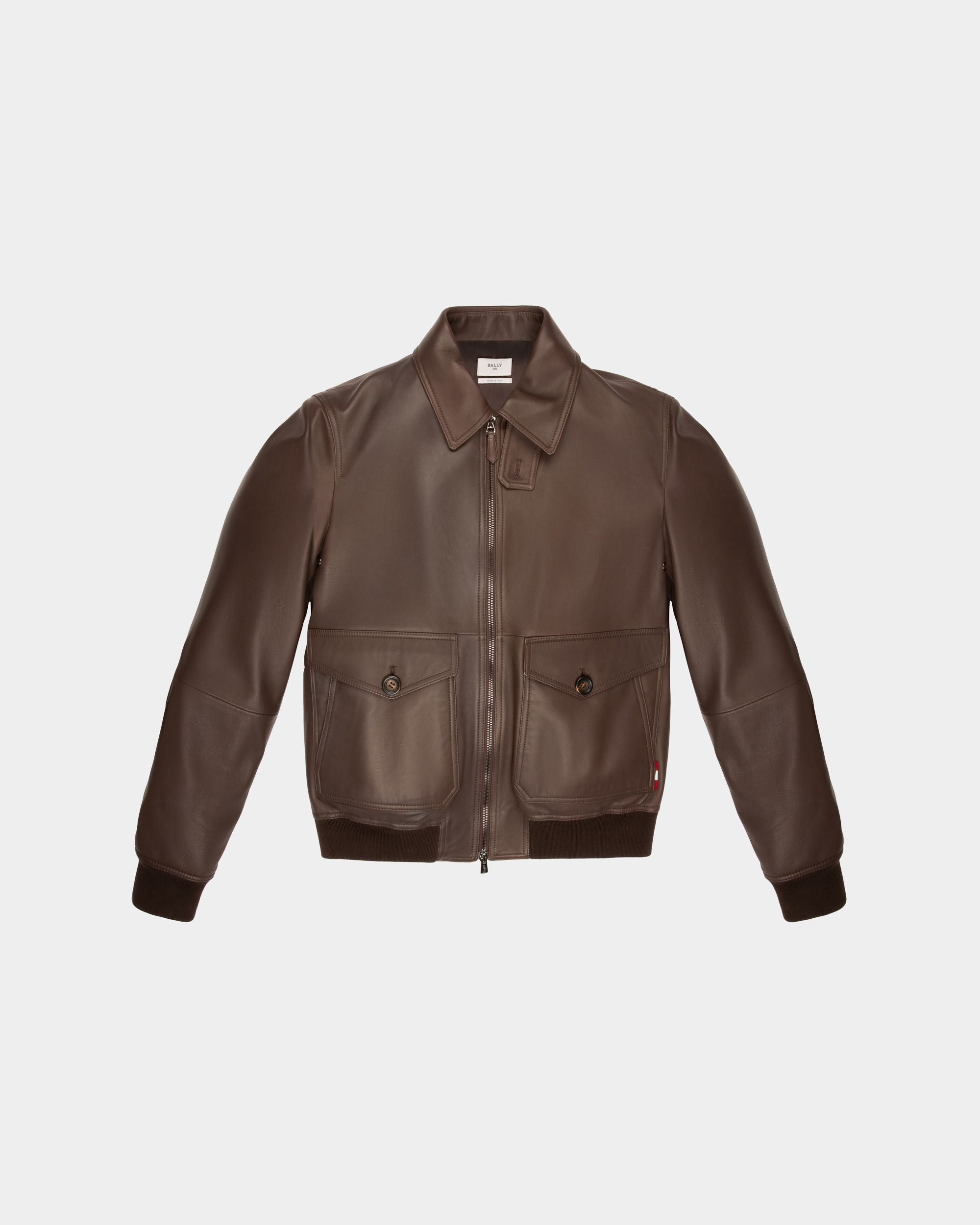 Veste En Cuir Marron - Homme - Bally - 01