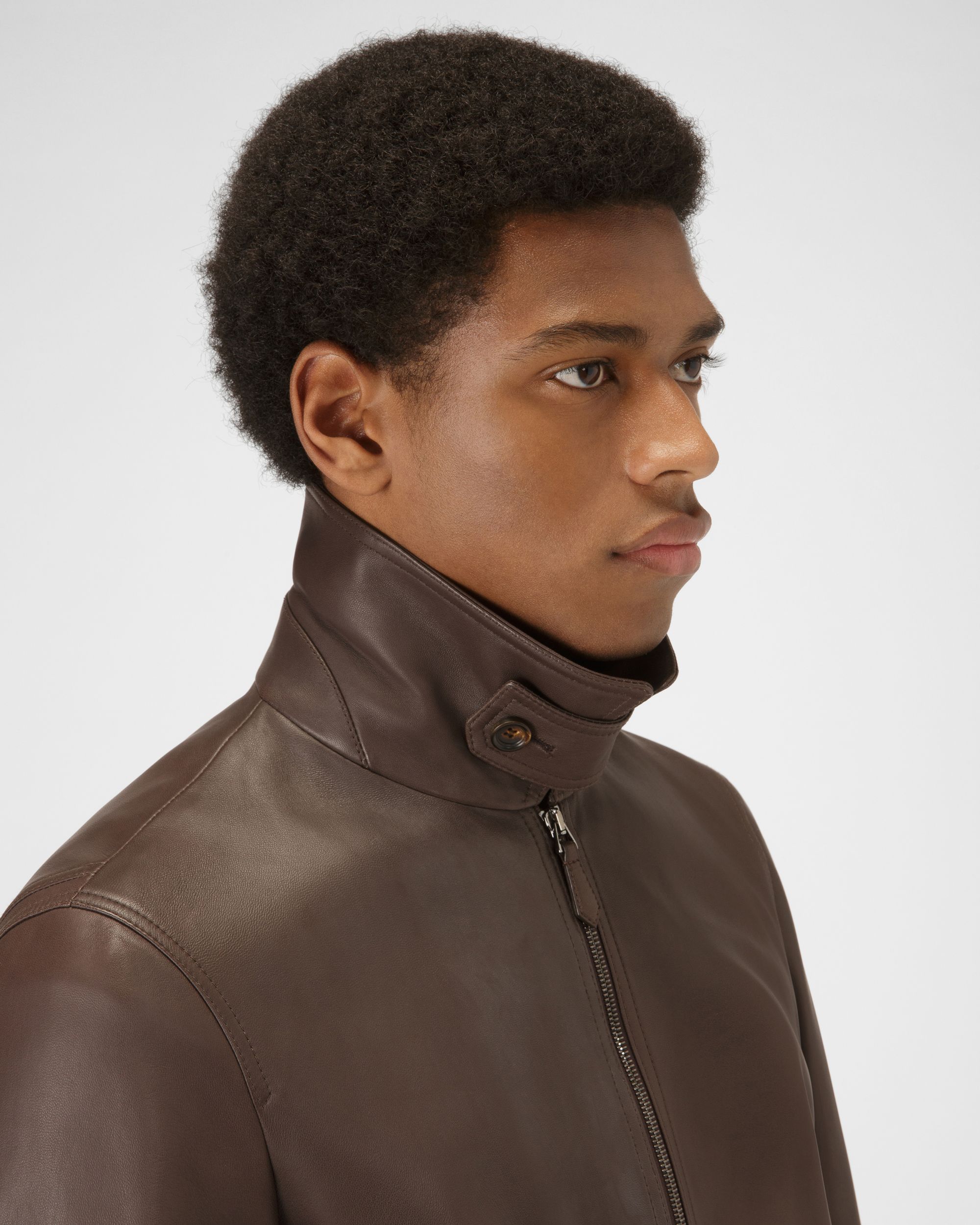 Veste En Cuir Marron - Homme - Bally - 04