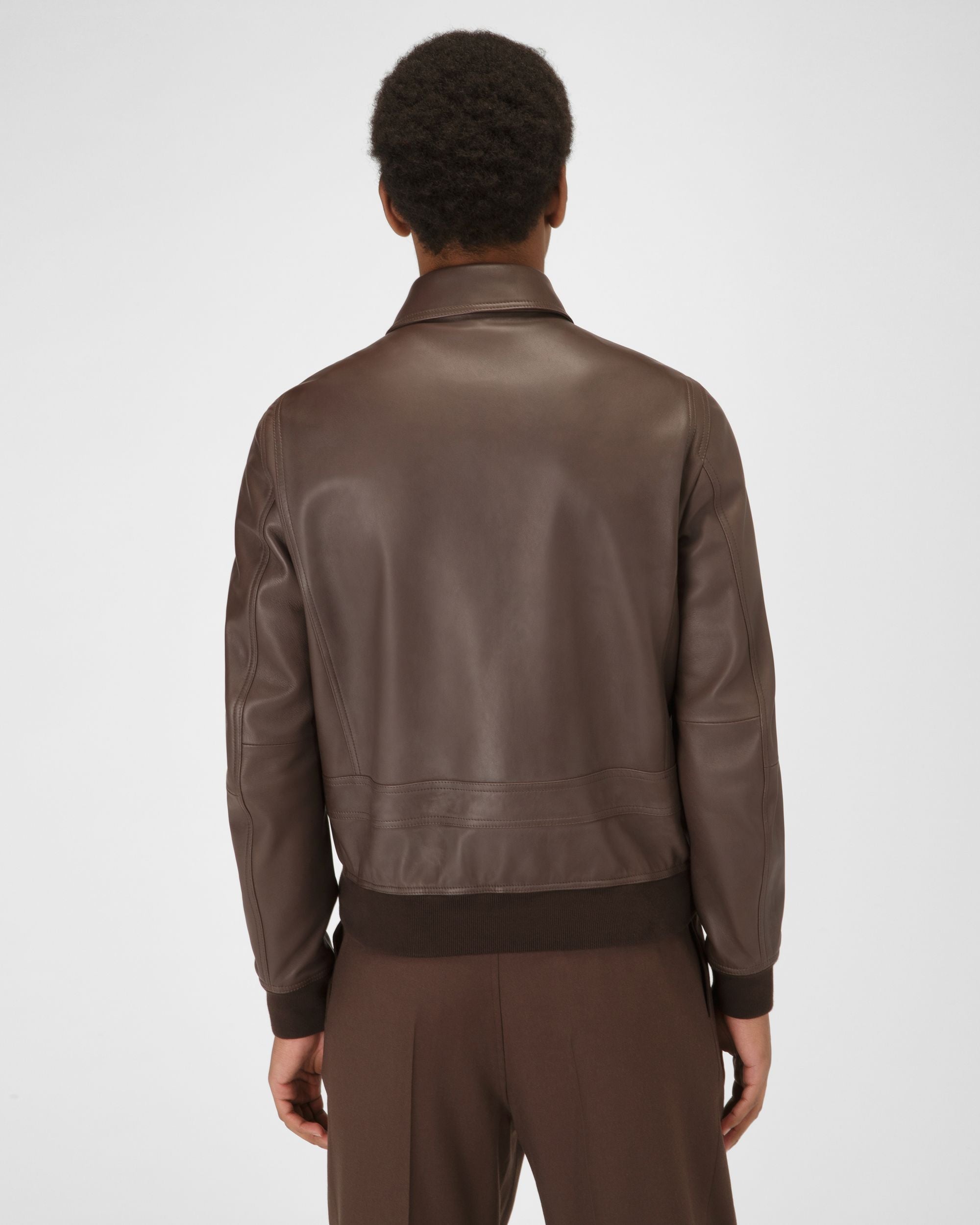 Veste En Cuir Marron - Homme - Bally - 05