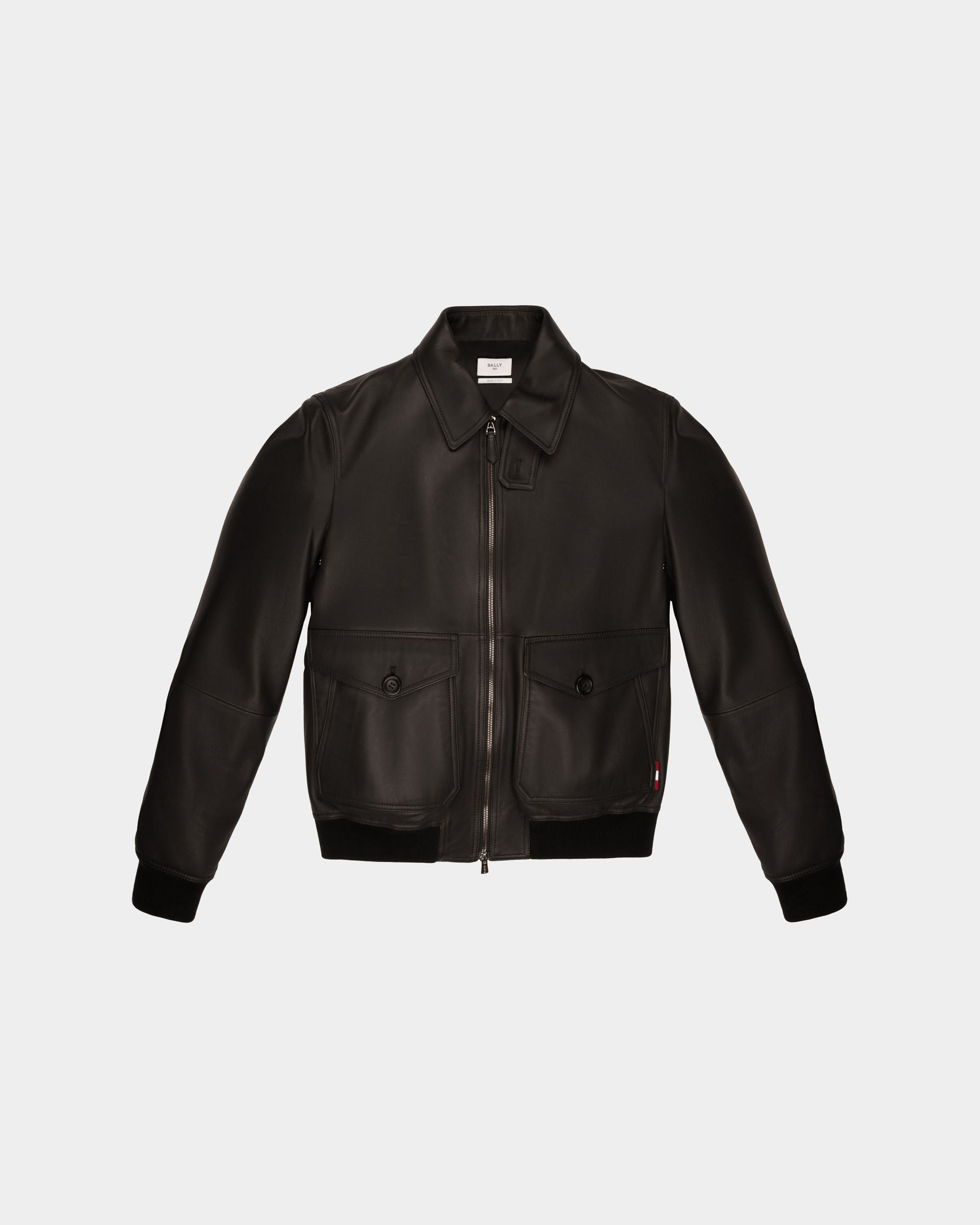 Blouson En Cuir Noir - Homme - Bally - 01