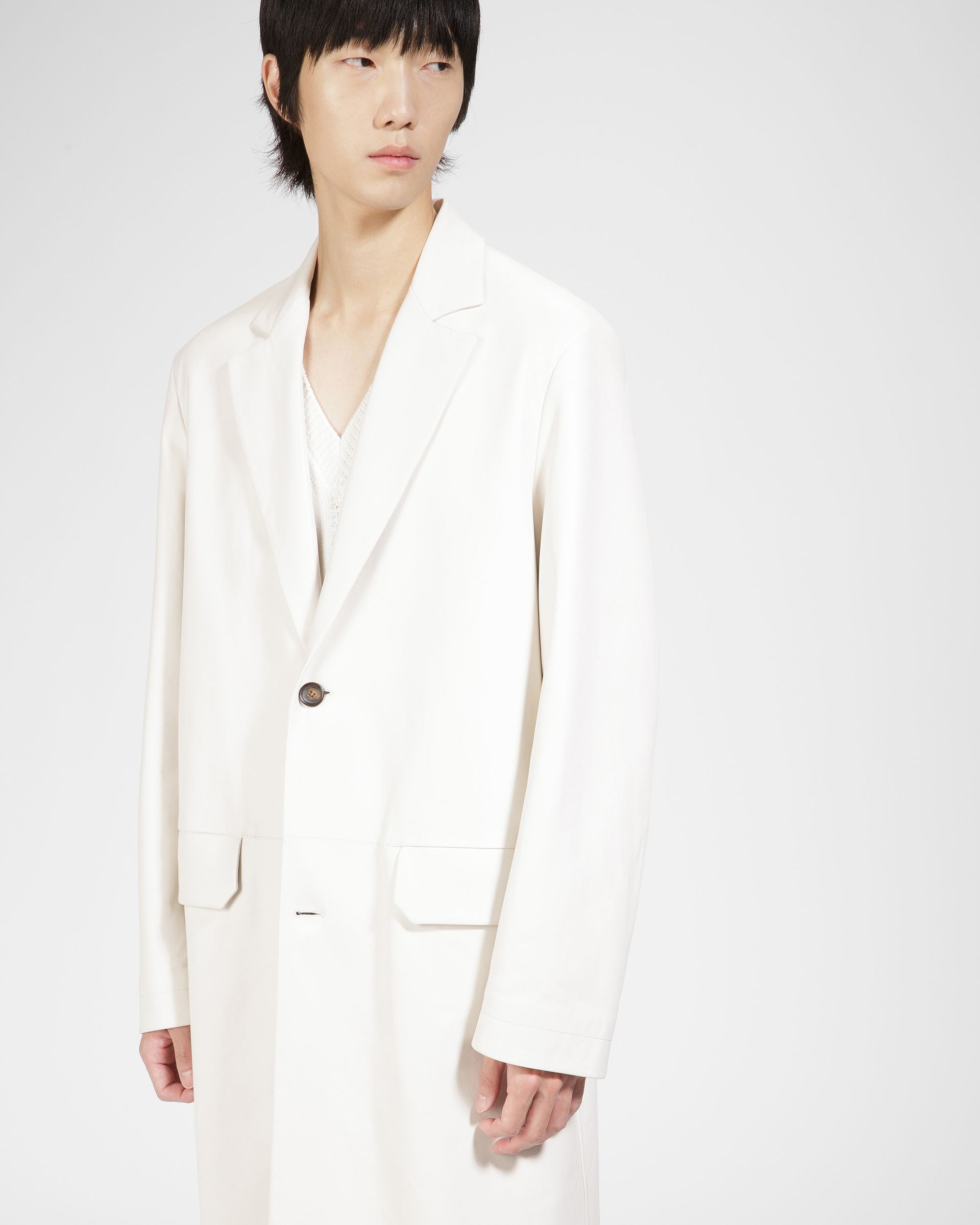 Manteau En Cuir Ivoire - Homme - Bally - 03