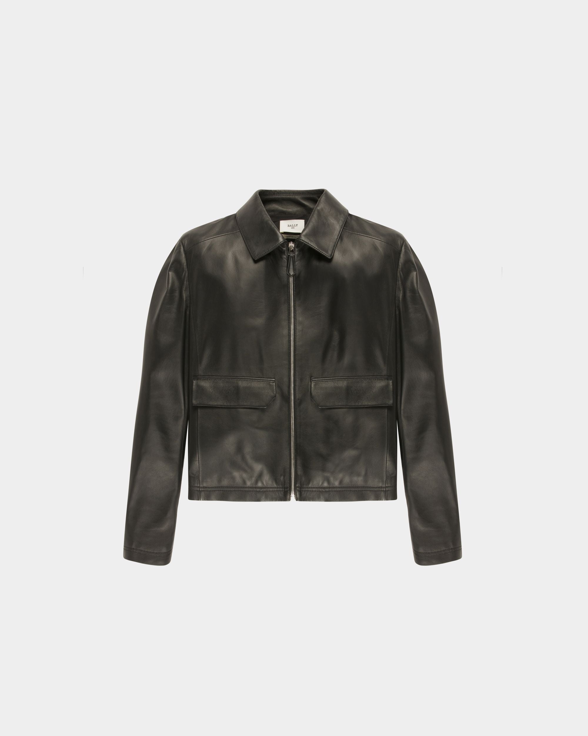 Veste En Cuir À Poches Plaquées - Homme - Bally - 01