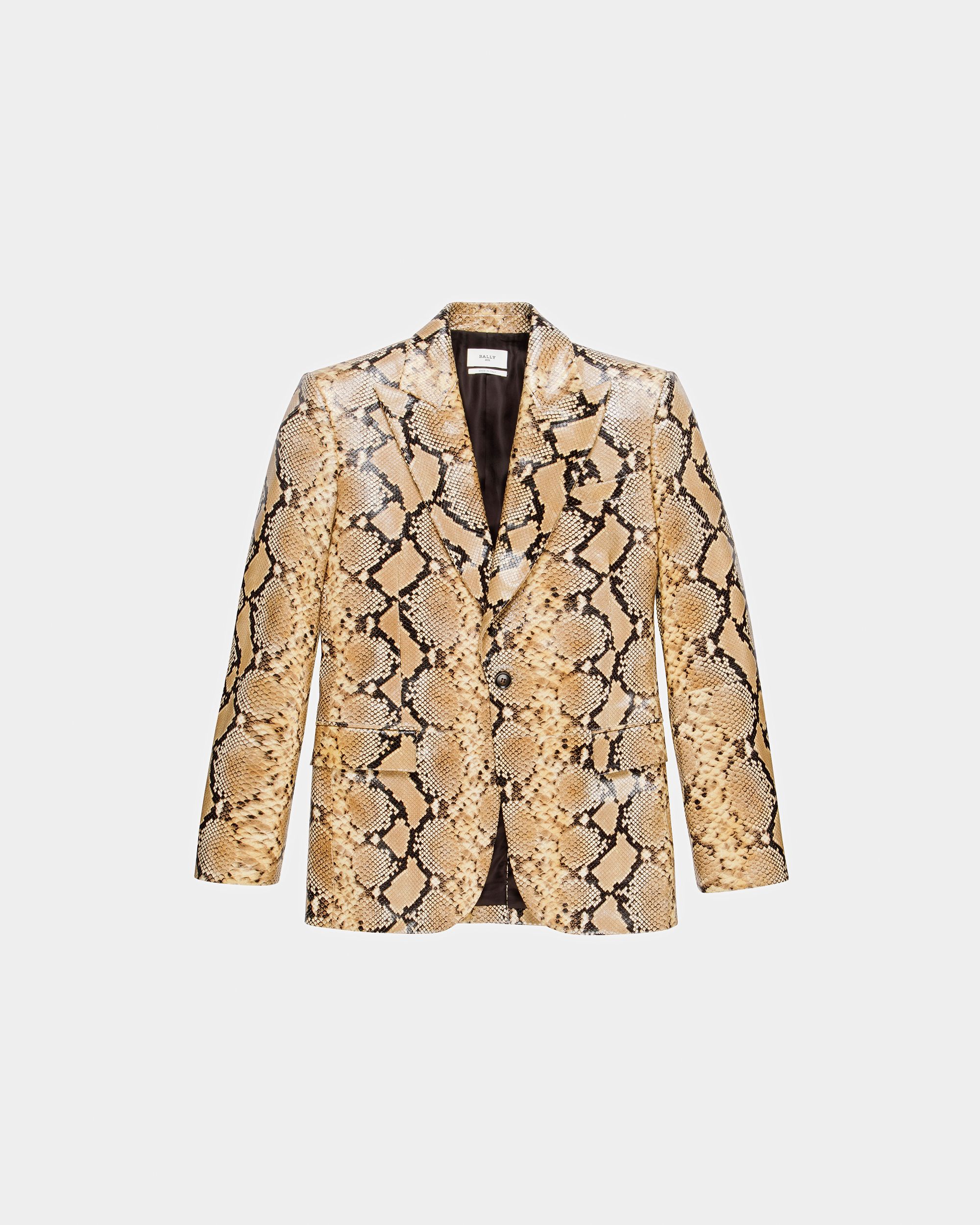 Blazer Droit En Cuir Doré - Homme - Bally - 06