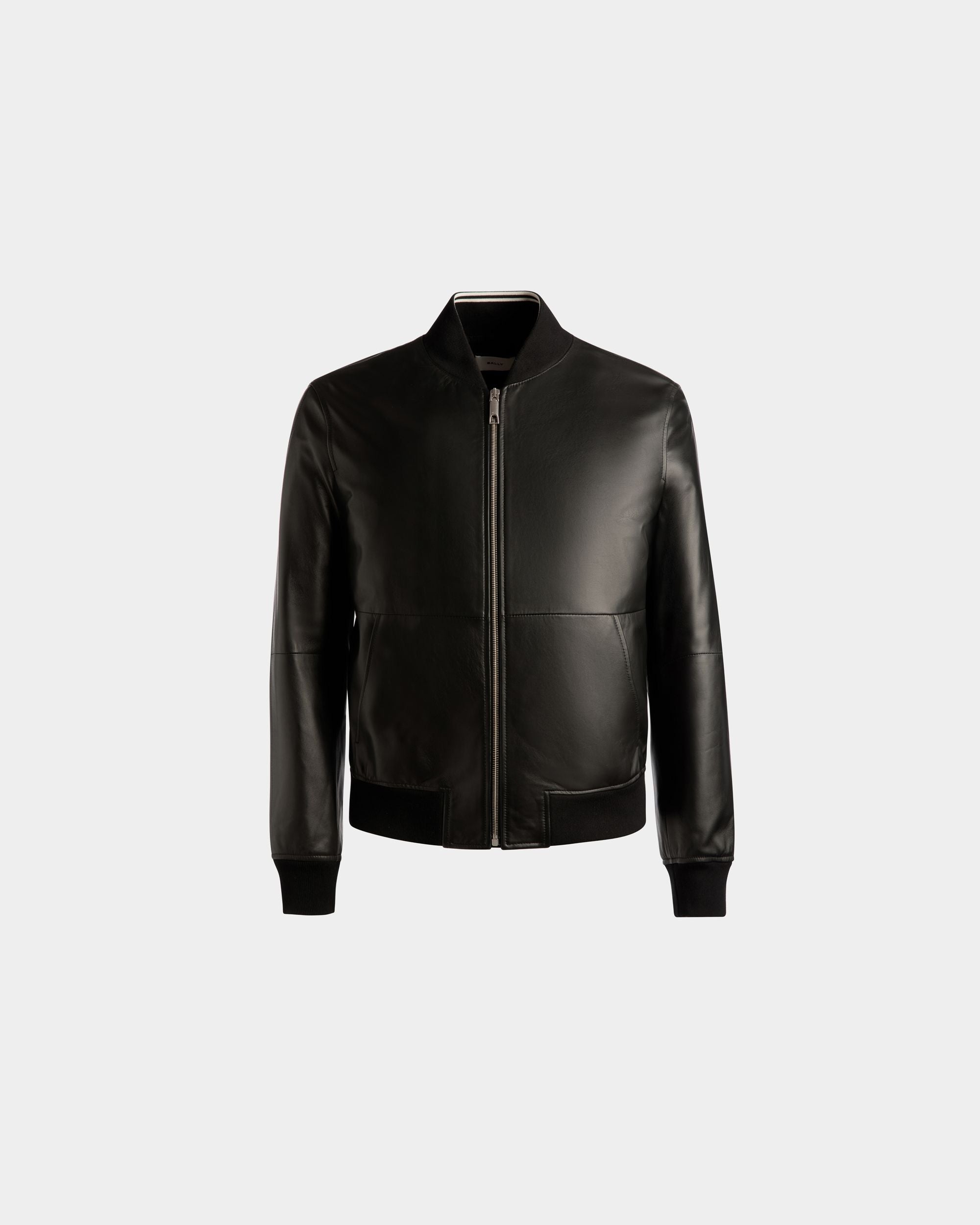Blouson bomber En cuir noir - Homme - Bally - 01