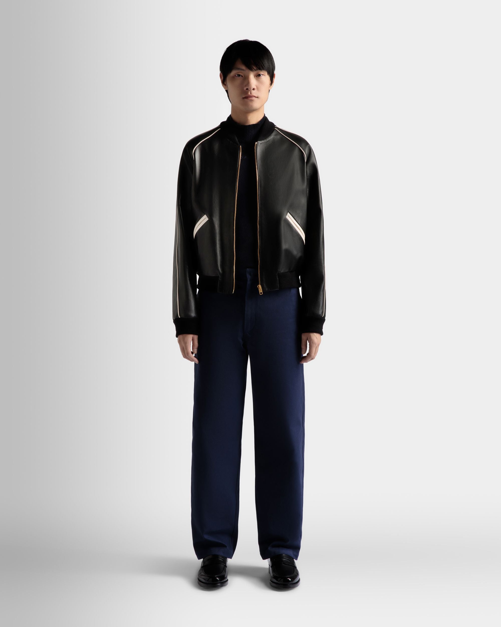 Bomber En Cuir Noir - Homme - Bally - 02