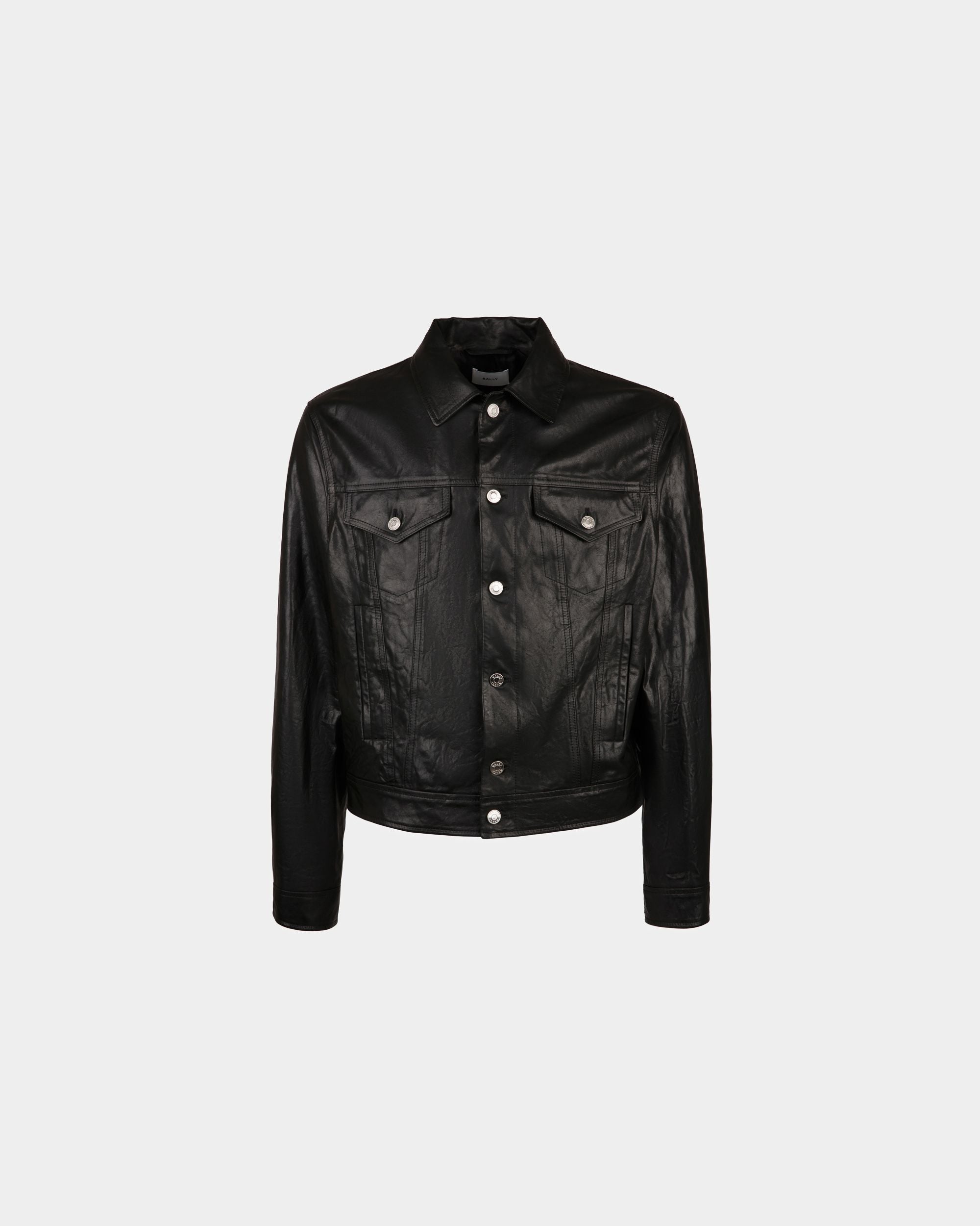 Veste En Cuir Noir - Homme - Bally - 01