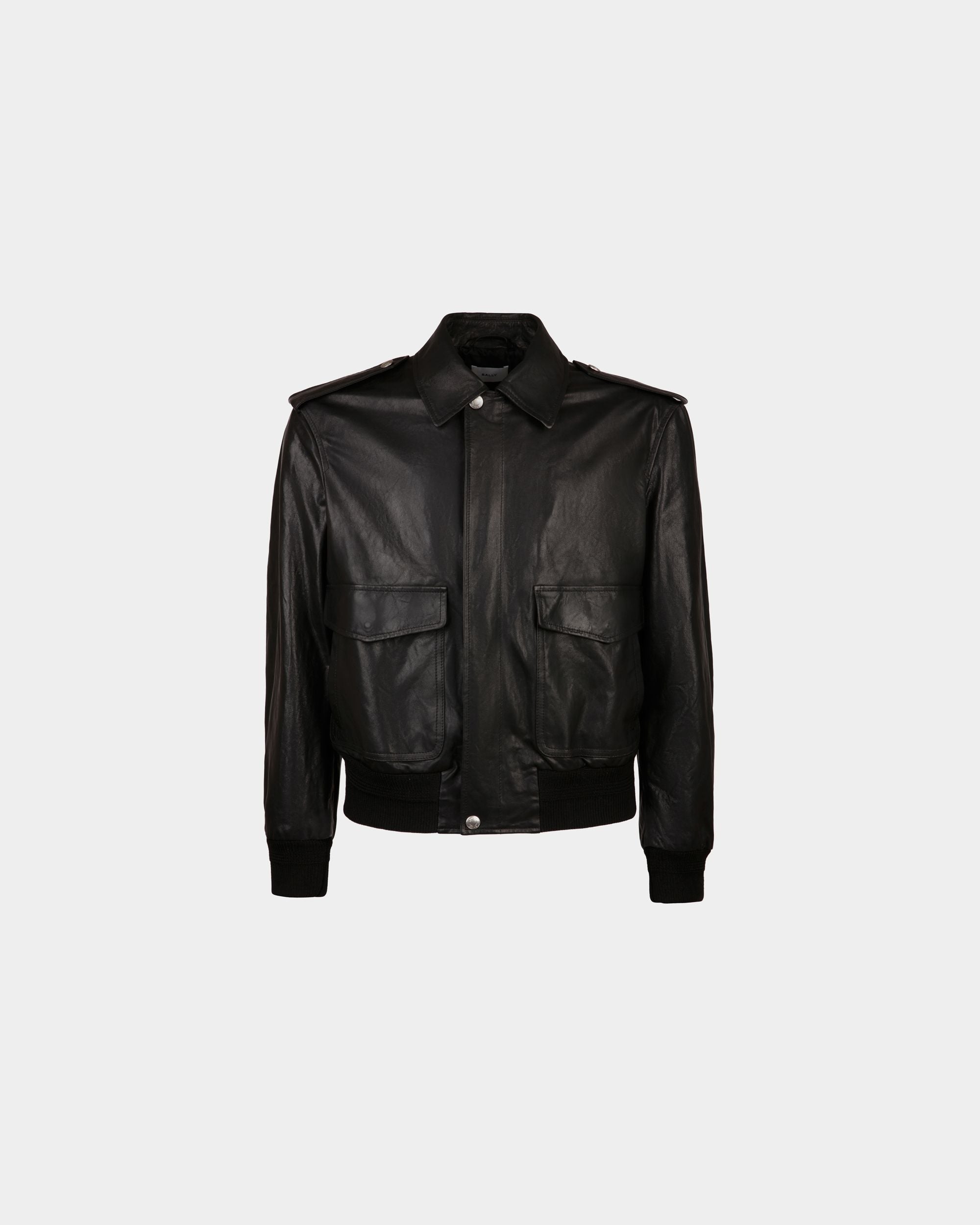 Blouson En Cuir Noir - Homme - Bally - 01