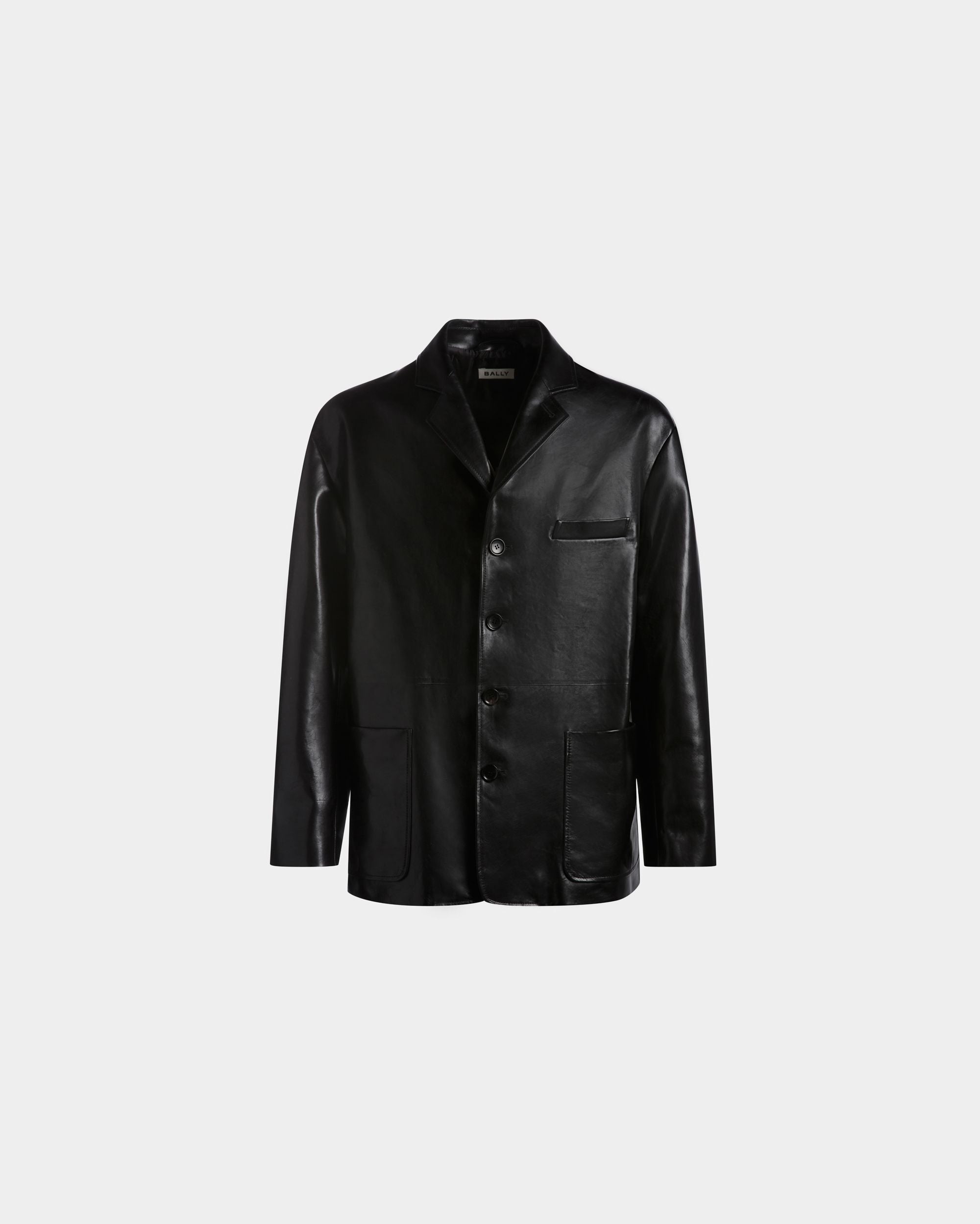 Veste En Cuir Noir - Homme - Bally - 01
