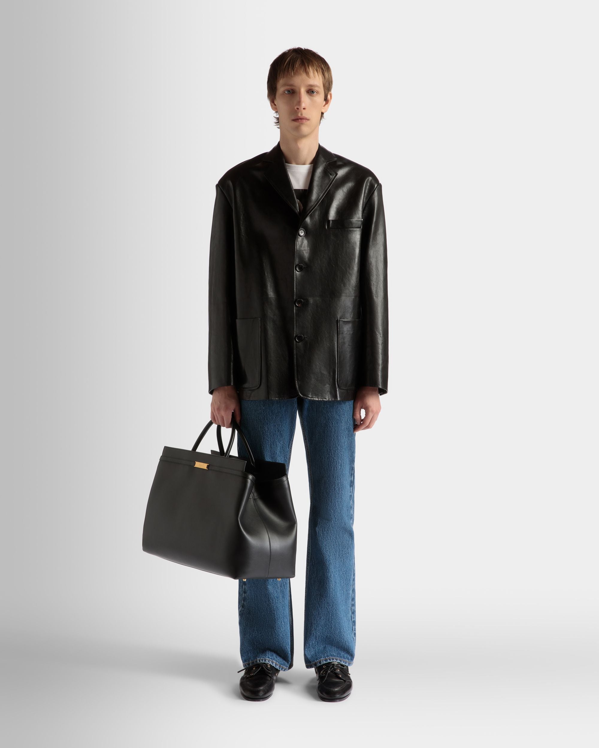 Veste En Cuir Noir - Homme - Bally - 02