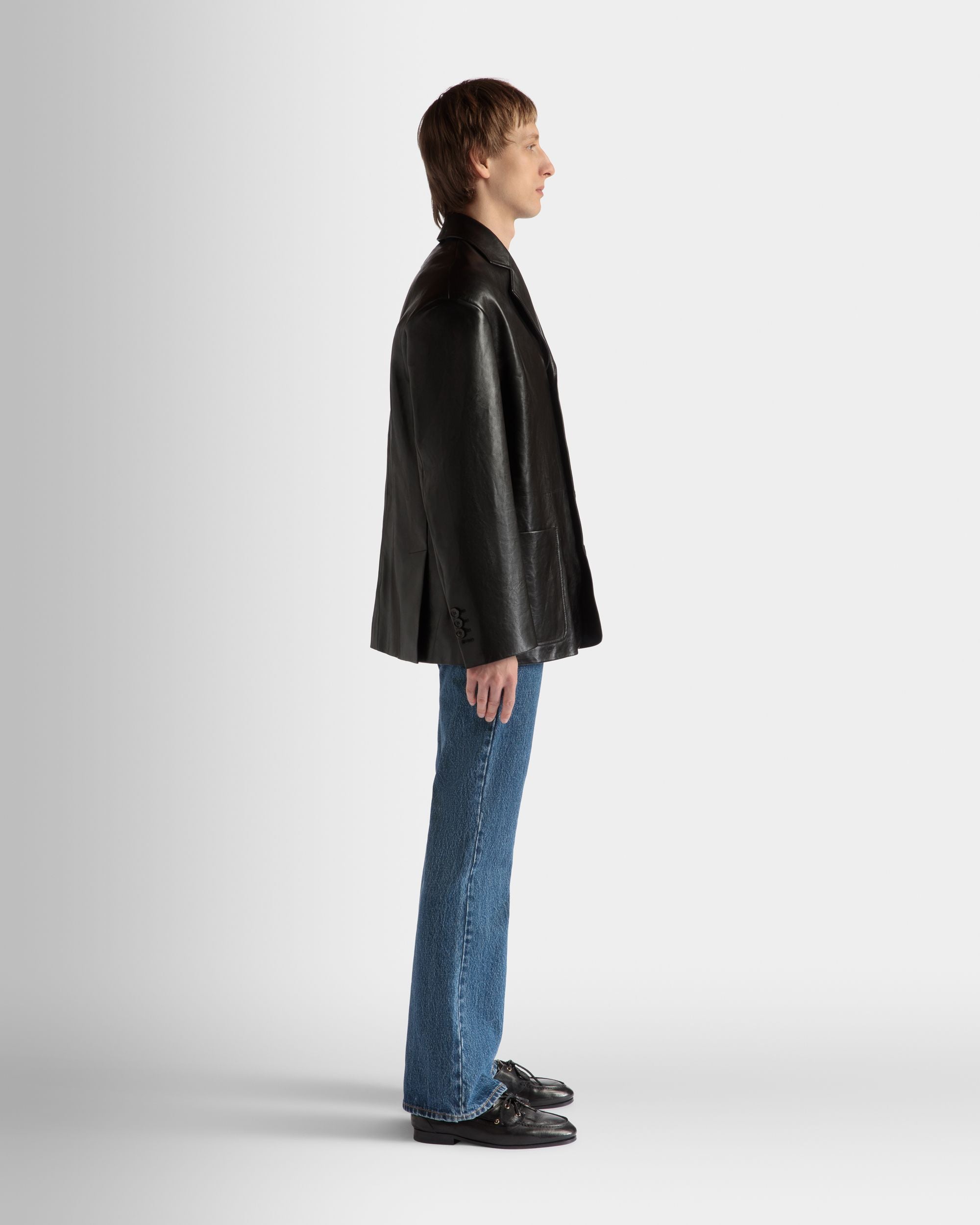 Veste En Cuir Noir - Homme - Bally - 05