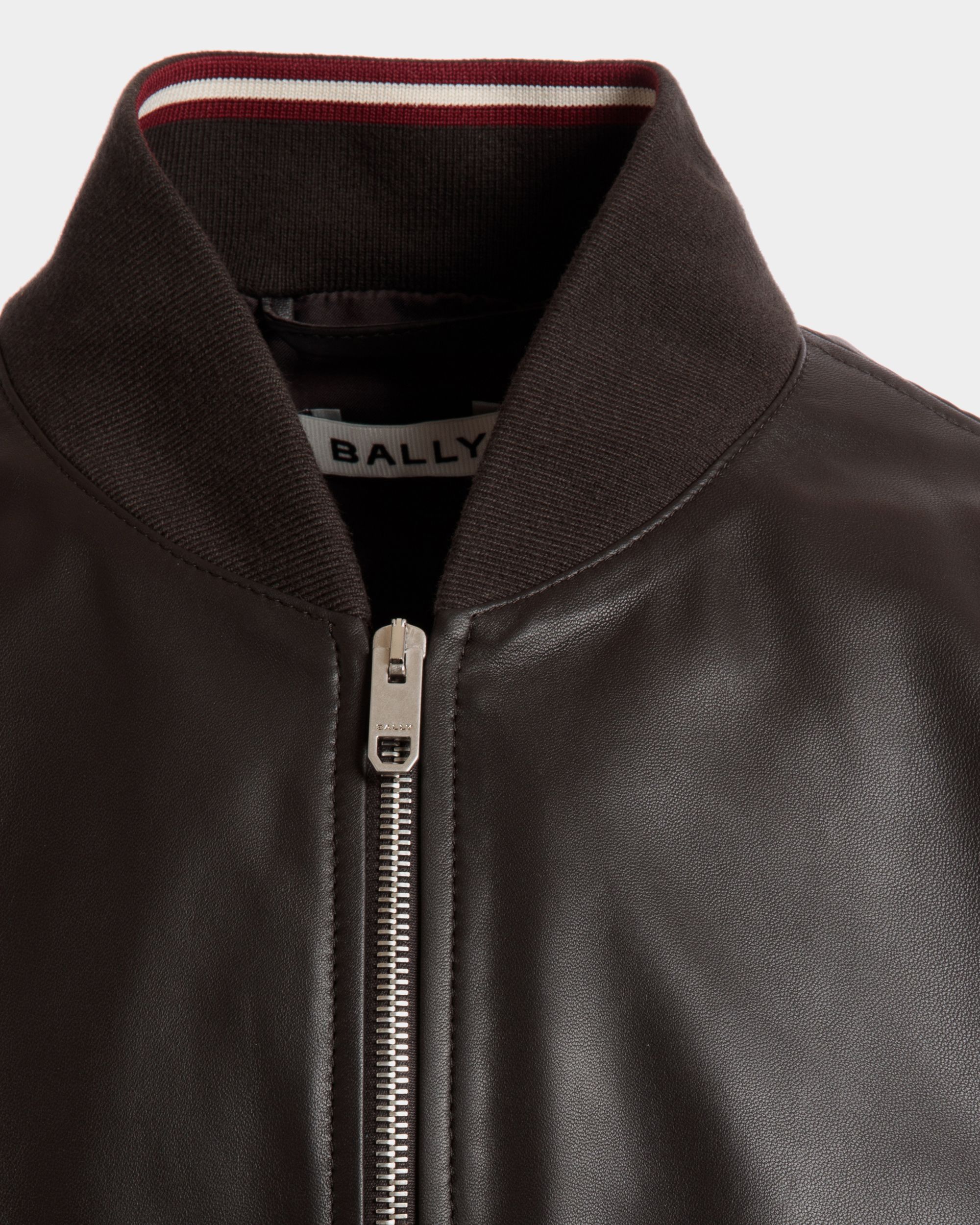 Blouson Bomber En Cuir Ebano - Homme - Bally - 04