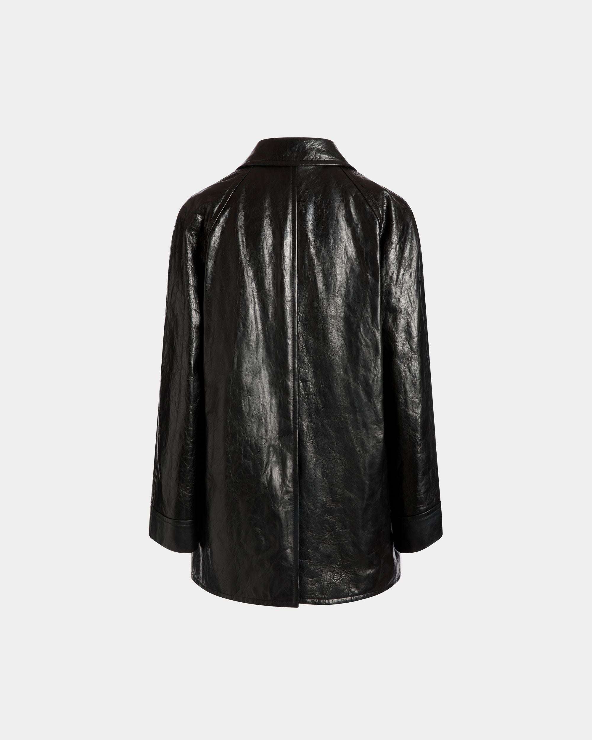Manteau Croisé En Cuir Noir - Homme - Bally - 07