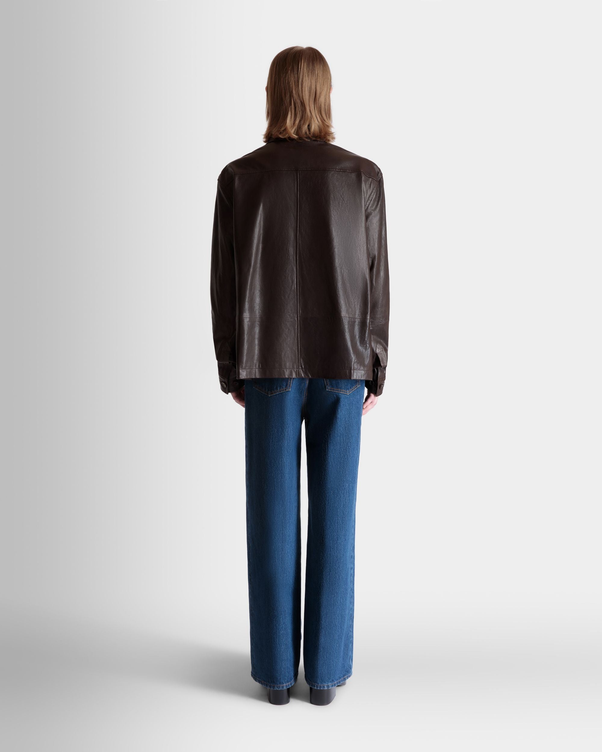 Veste Saharienne En Cuir Ebano - Homme - Bally - 06