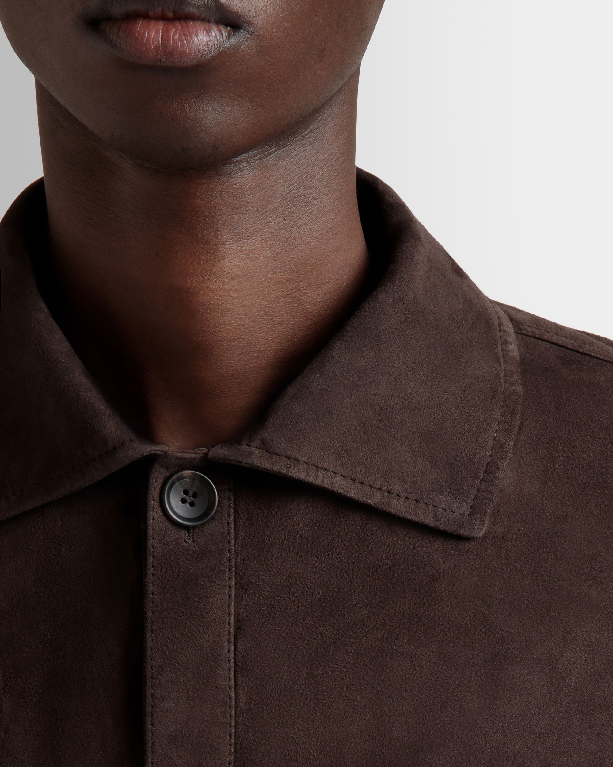 Veste Saharienne En Daim Ebano - Homme - Bally - 03