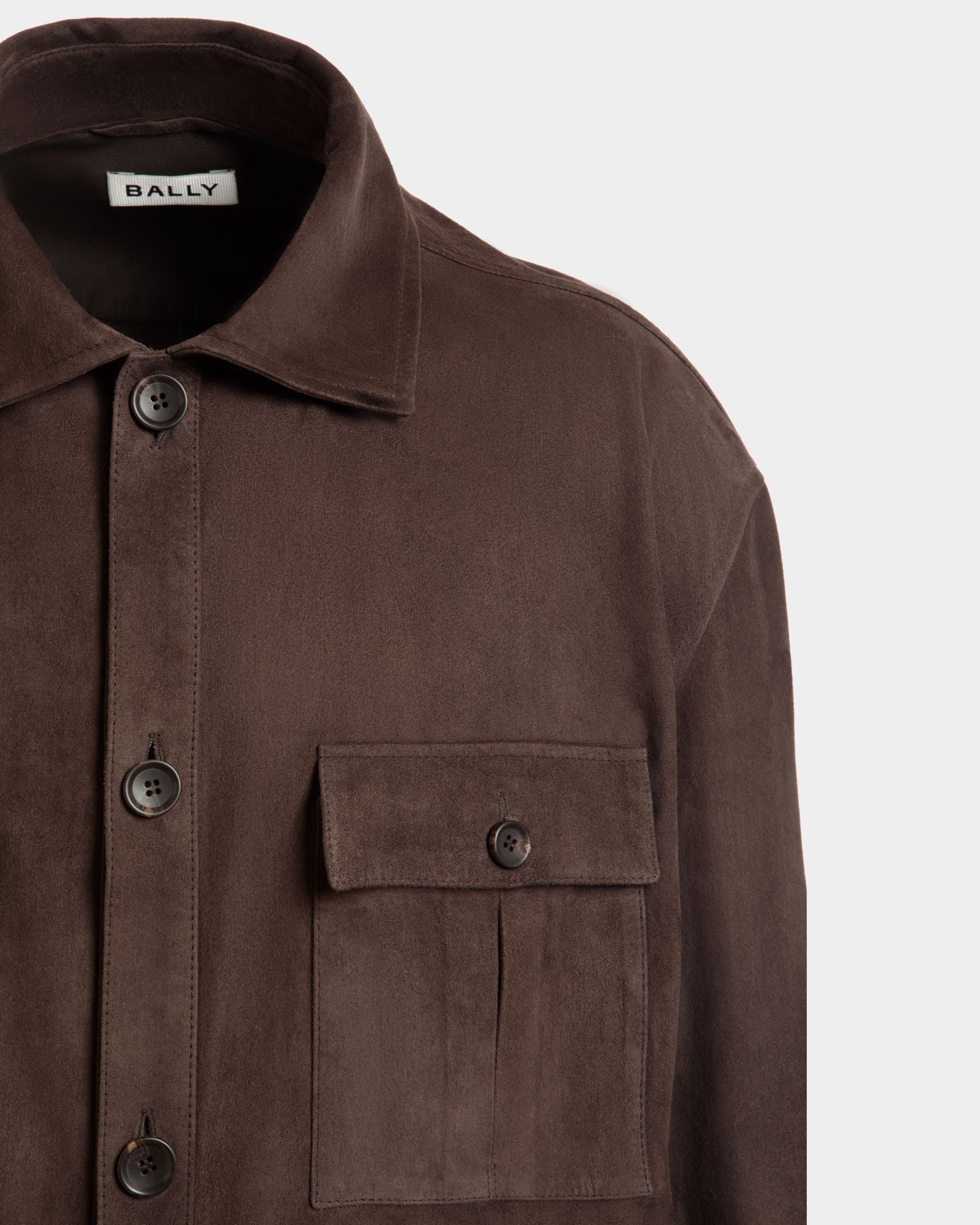 Veste Saharienne En Daim Ebano - Homme - Bally - 04