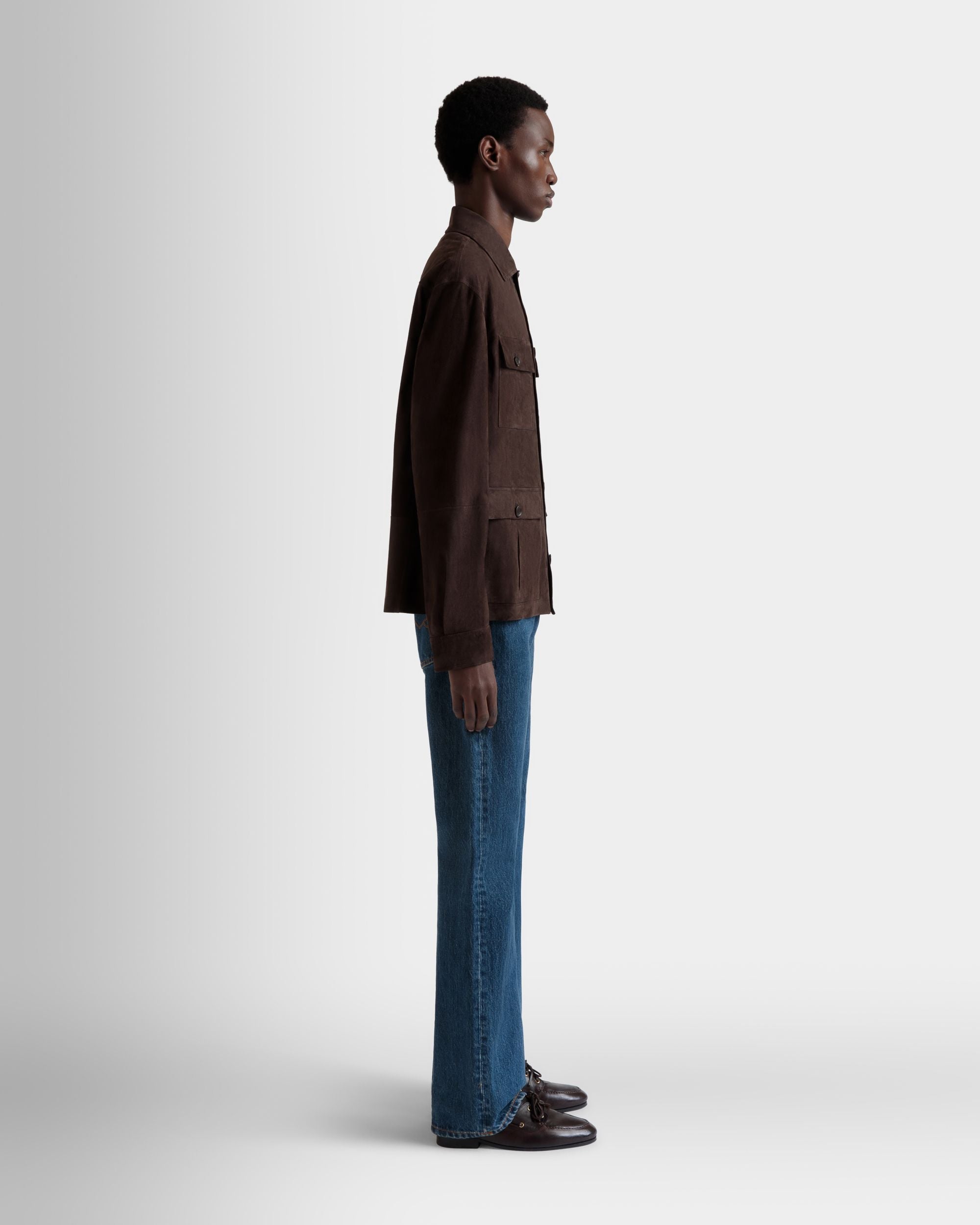 Veste Saharienne En Daim Ebano - Homme - Bally - 05