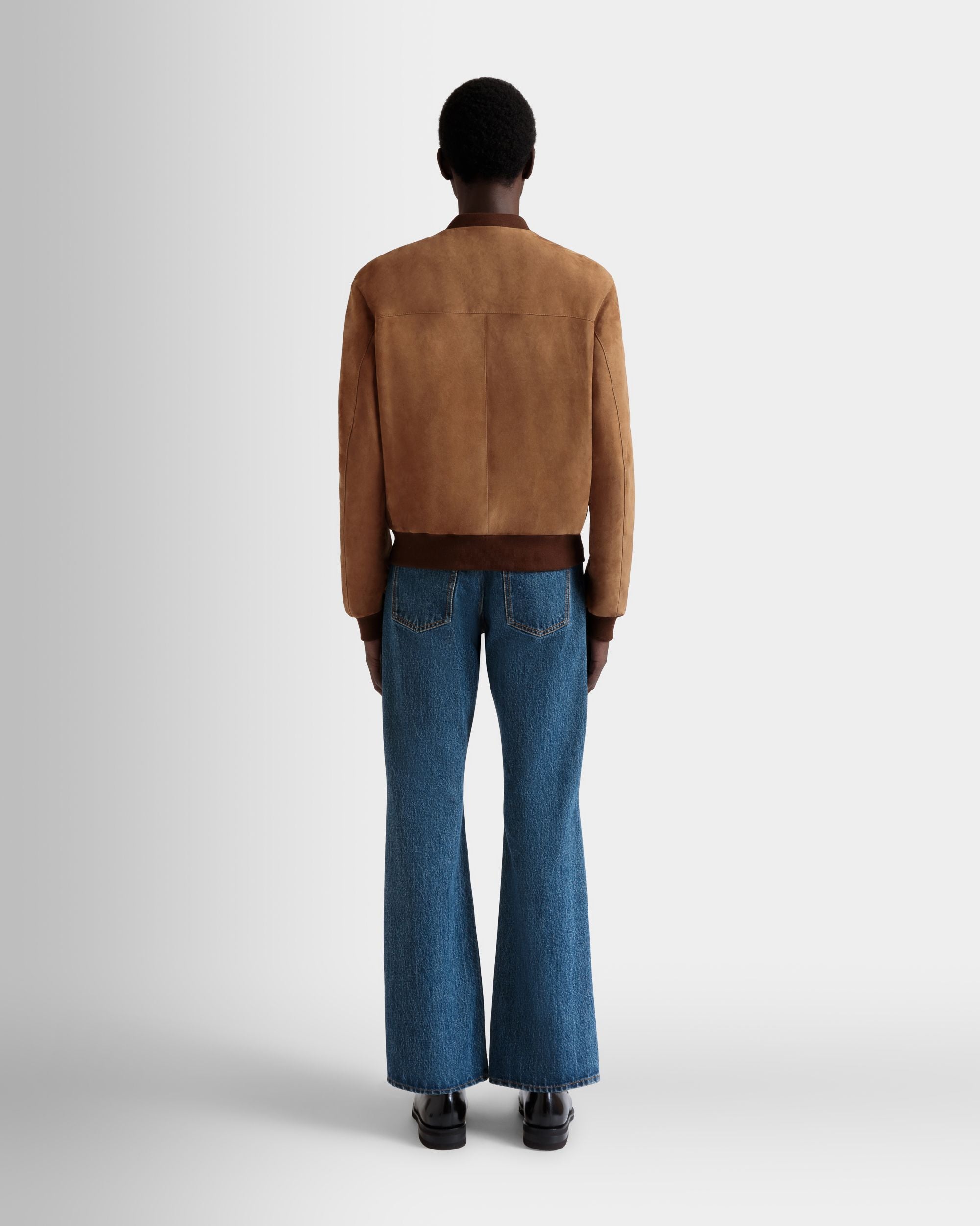 Blouson Bomber En Daim Marron - Homme - Bally - 06