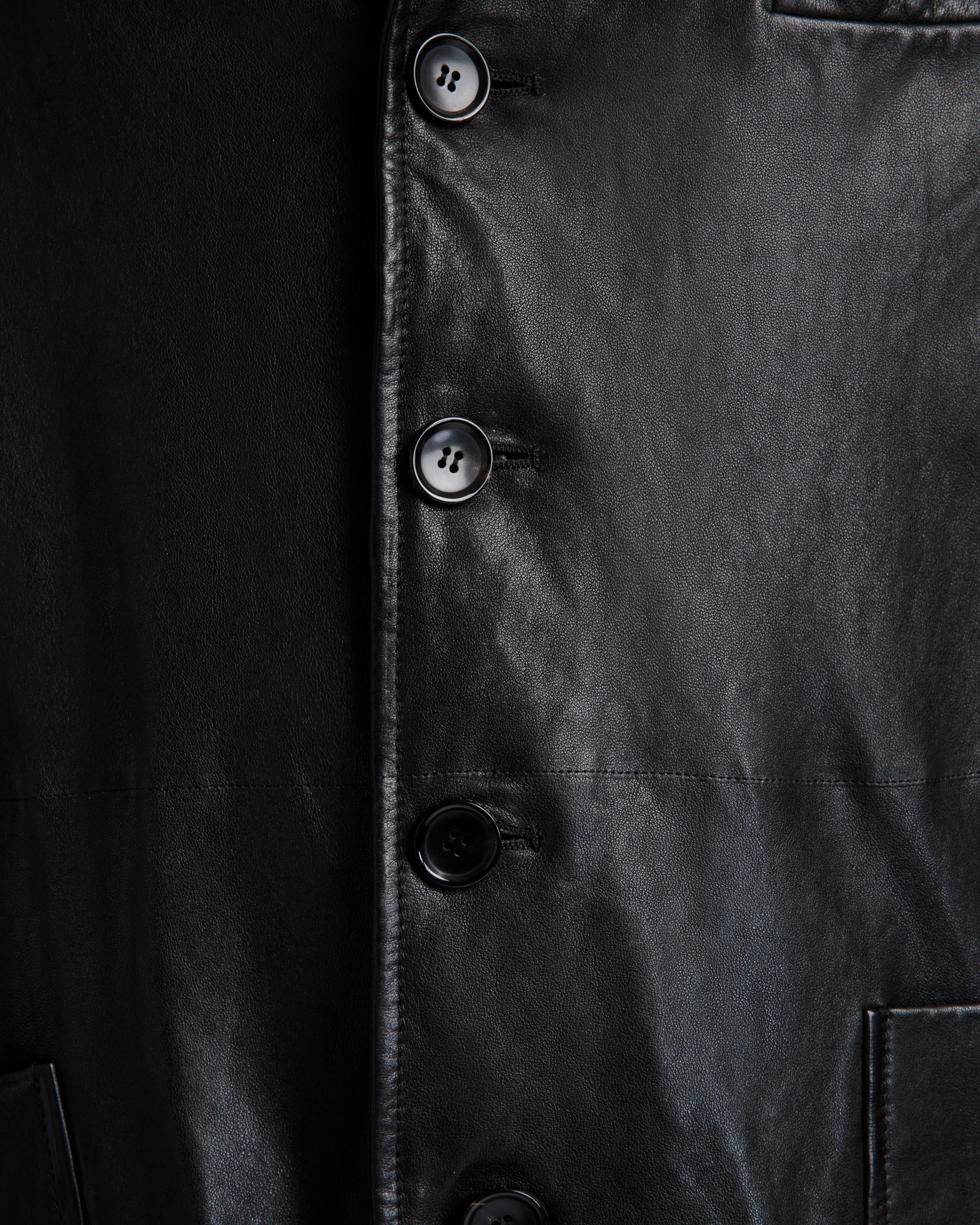 Blazer En Cuir Noir Avec Doublure En Mouton Retourné - Homme - Bally - 08