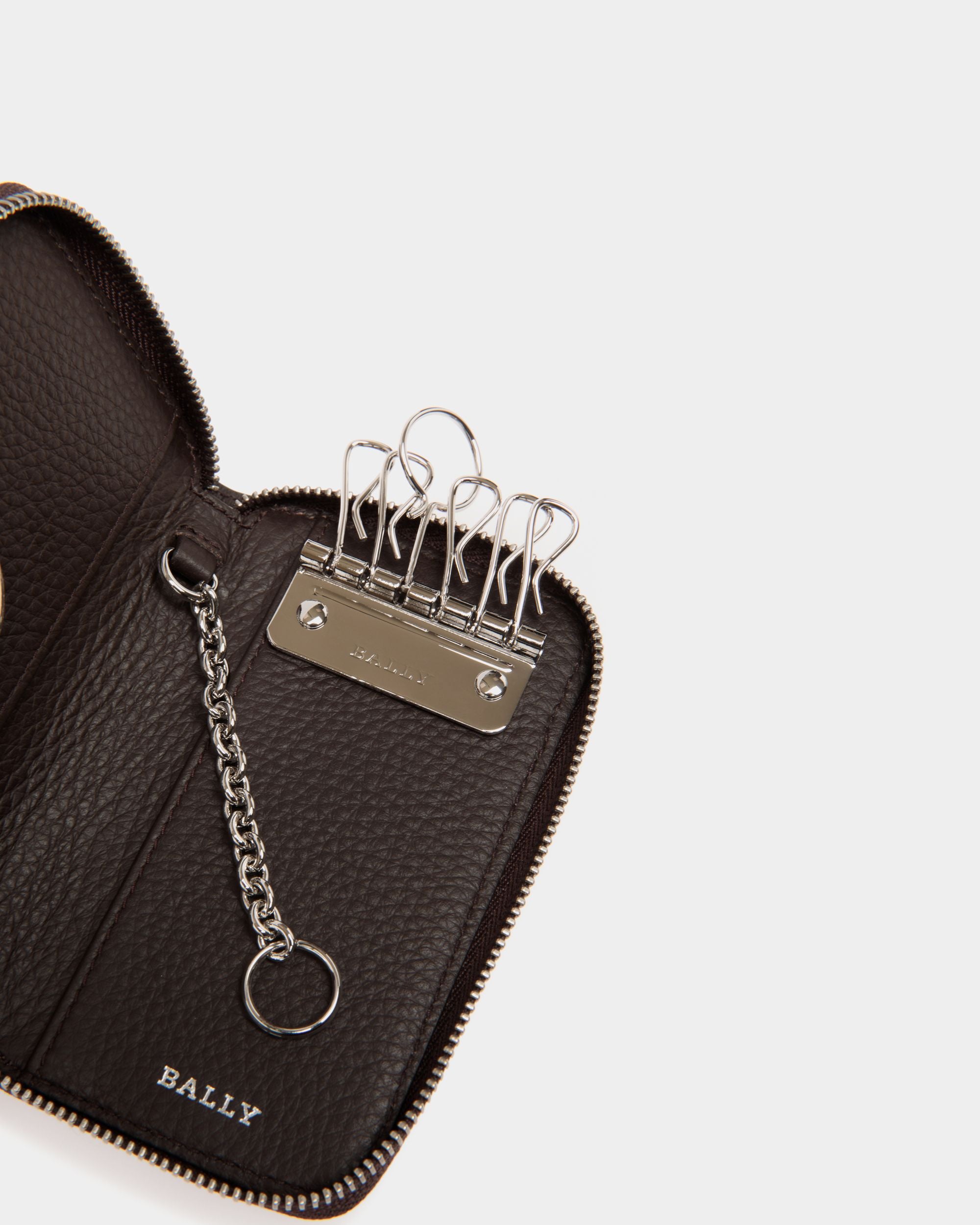 Keychains In Brown Leather - Homme - Bally - 04