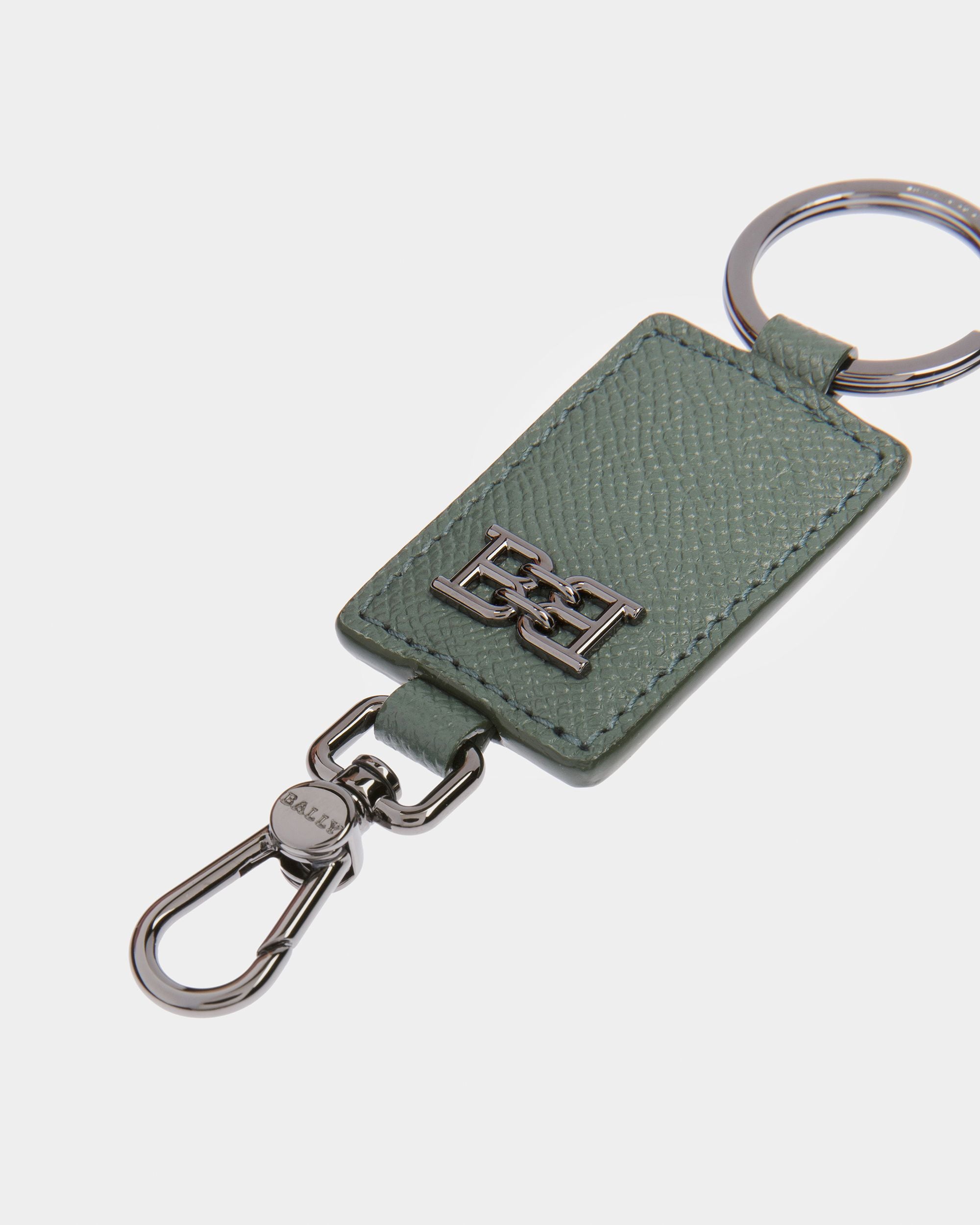 Bhary Porte-clés En Cuir Vert Sauge Avec Détail De B-Chain - Homme - Bally - 03