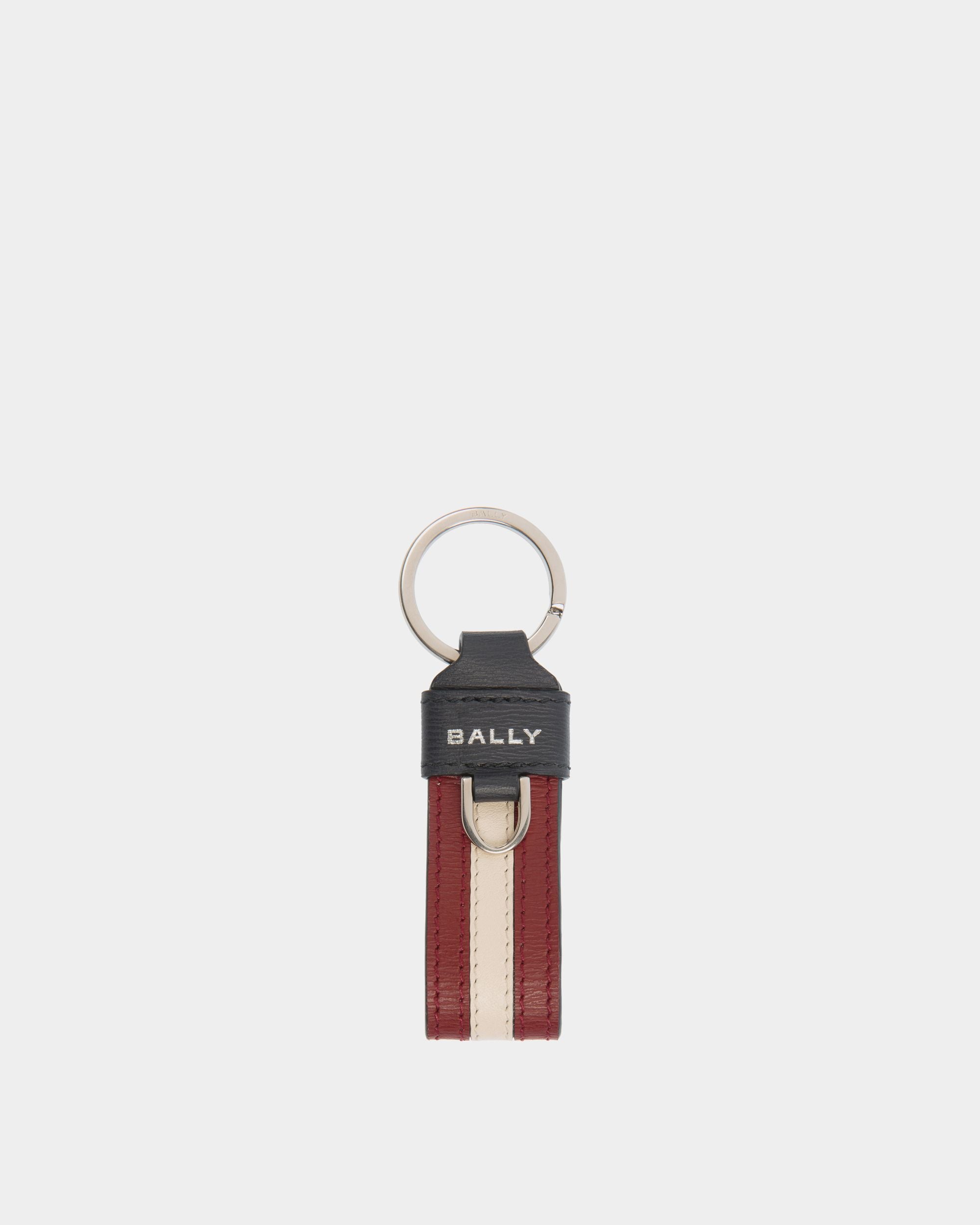 Porte-Clés Ribbon En Cuir Navy Blue - Homme - Bally - 01