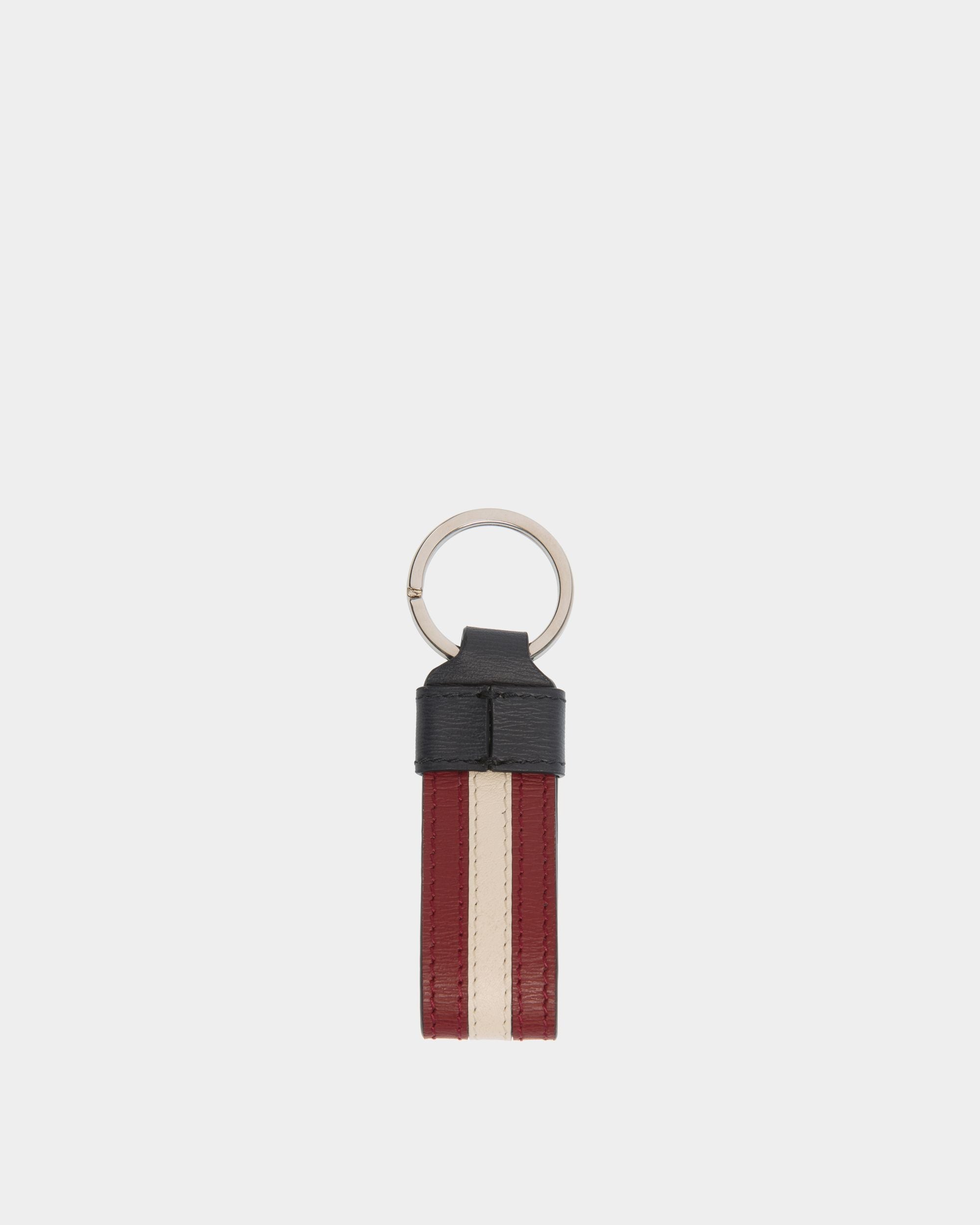 Porte-Clés Ribbon En Cuir Navy Blue - Homme - Bally - 02