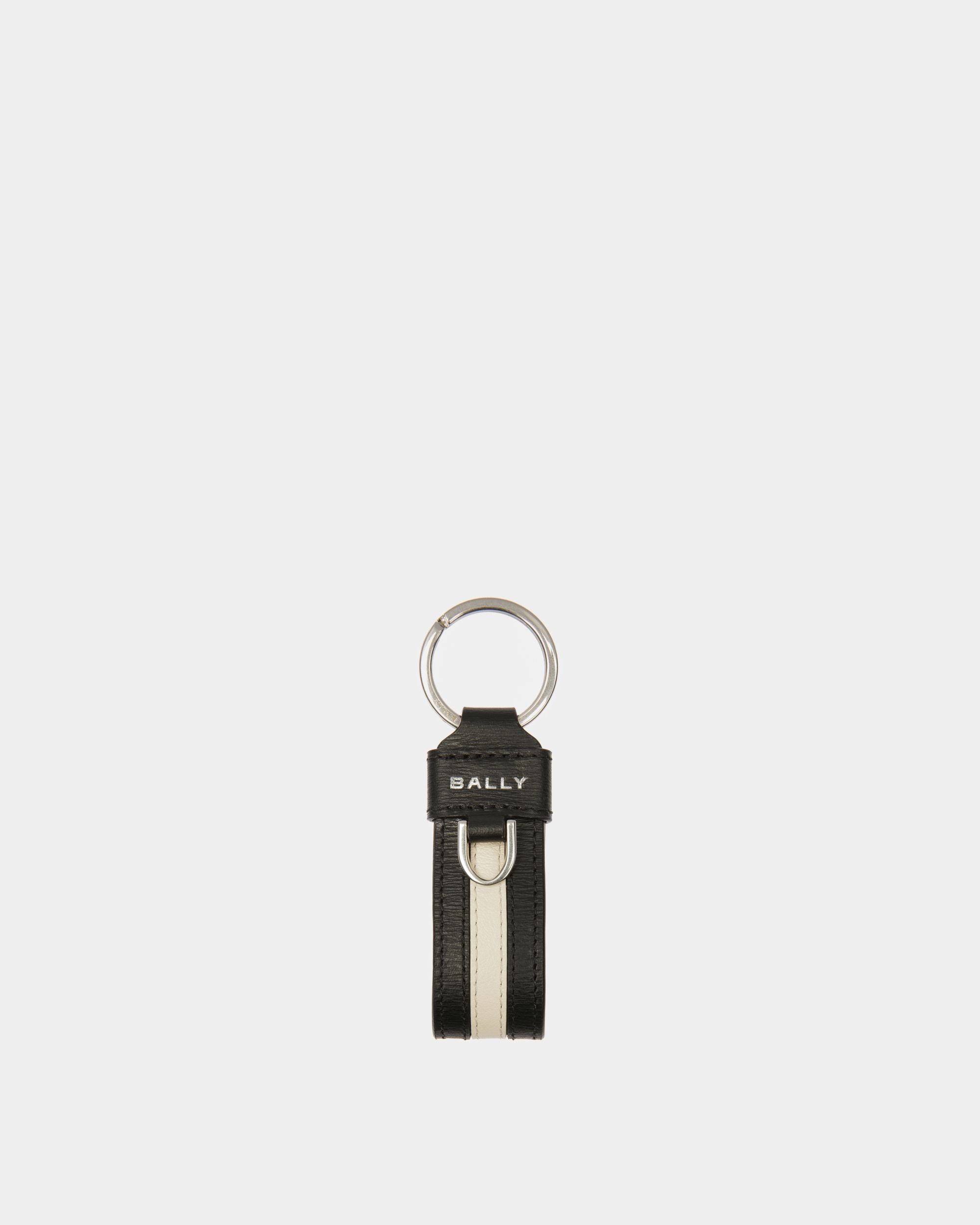 Porte-clés Ribbon En Cuir Noir - Homme - Bally - 01
