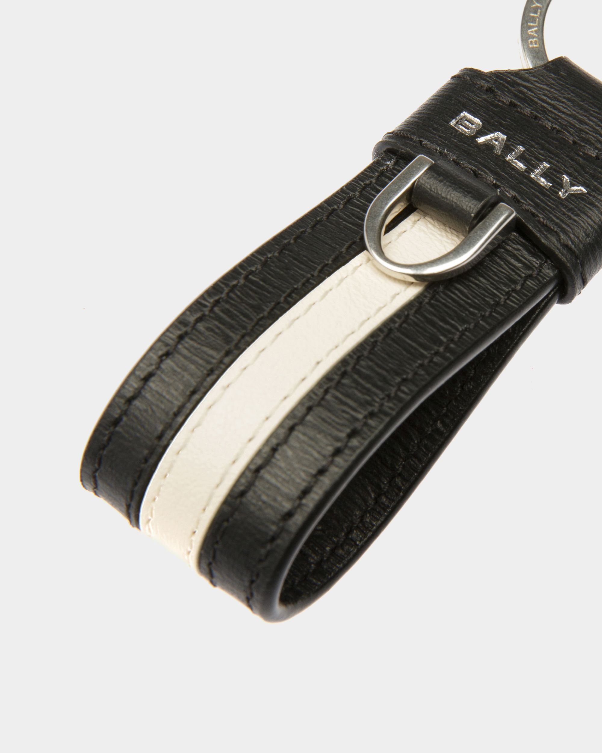 Porte-clés Ribbon En Cuir Noir - Homme - Bally - 03