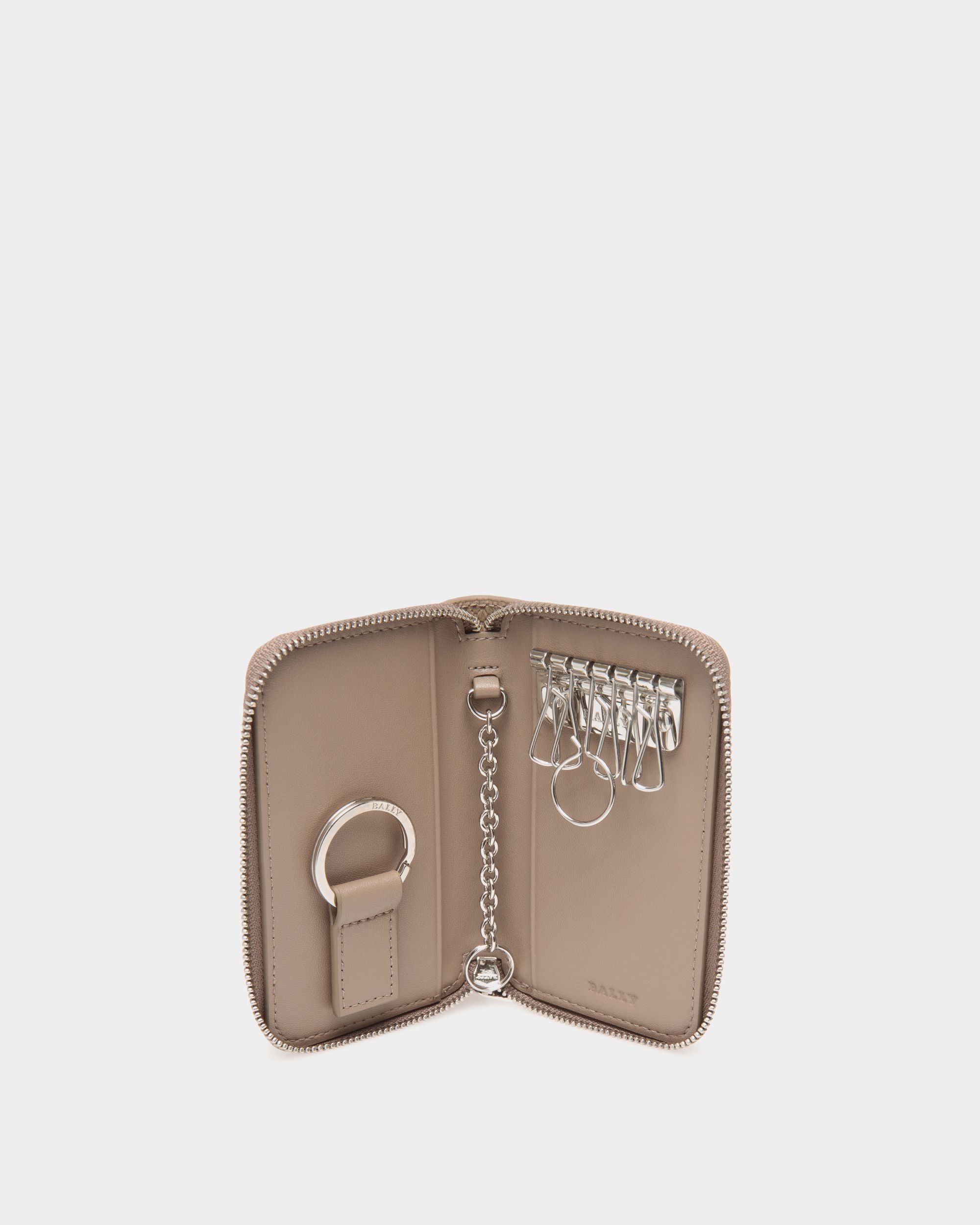 Keychains In Grey Leather - Homme - Bally - 03