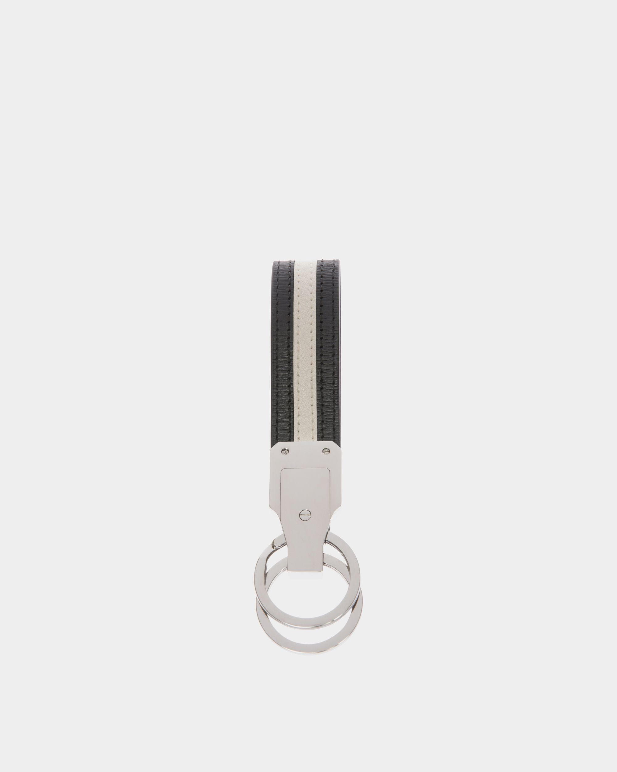 Porte-Clés Ribbon En Cuir Noir - Homme - Bally - 01