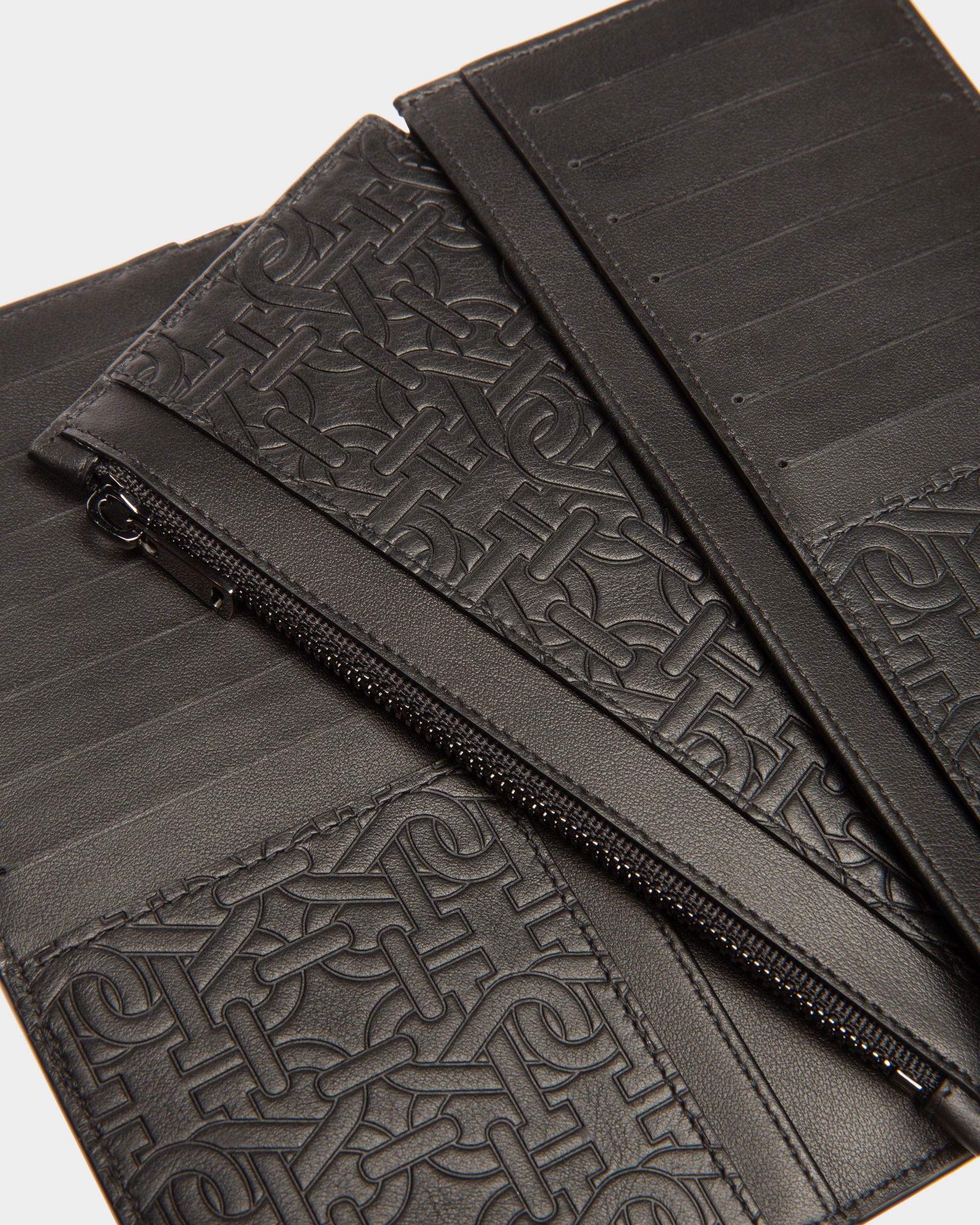 Baynen Portefeuille Continental En Cuir Noir - Homme - Bally - 04