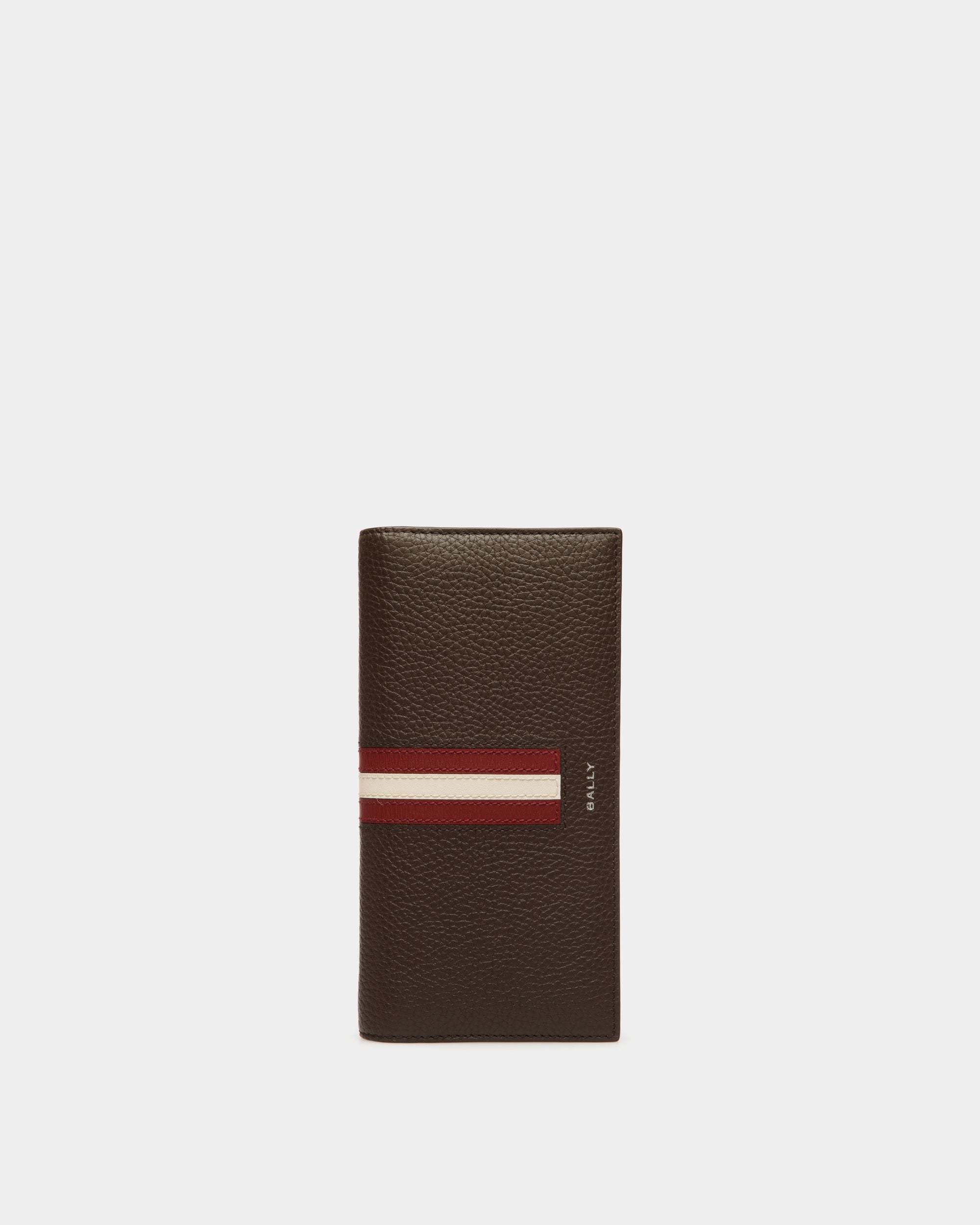 Portefeuille Continental Ribbon En Cuir Ebano - Homme - Bally - 01