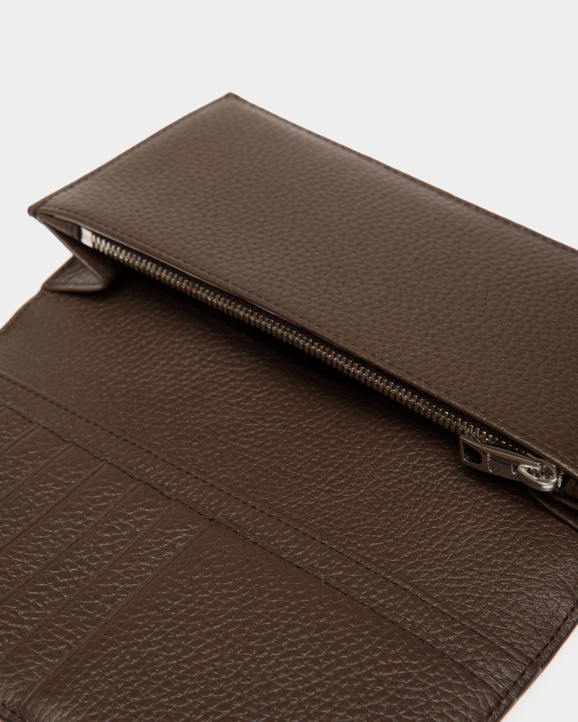 Portefeuille Continental Ribbon En Cuir Ebano - Homme - Bally - 05