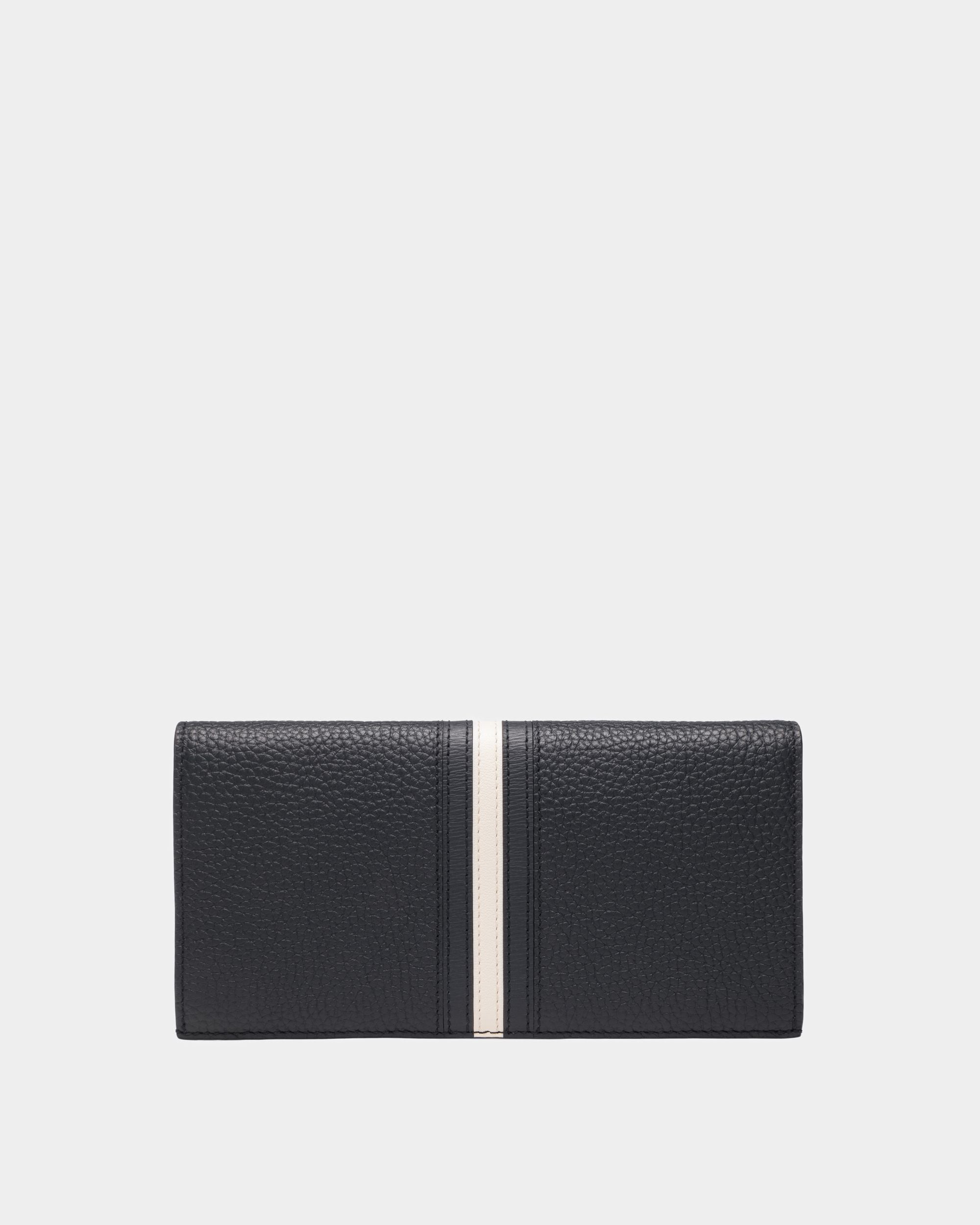 Portefeuille continental Ribbon Cuir bleu nuit - Homme - Bally - 02