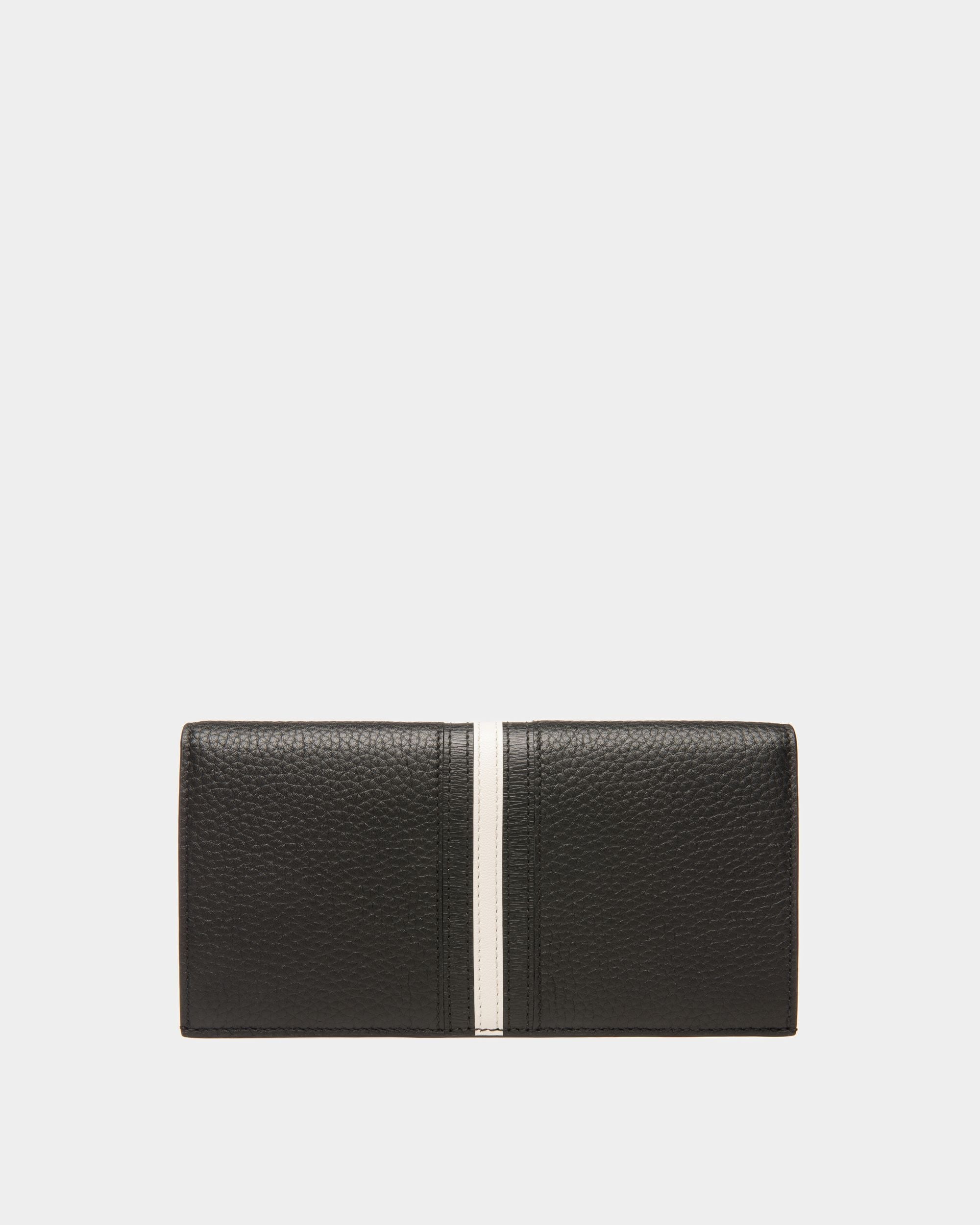 Portefeuille Continental Ribbon En Cuir Noir - Homme - Bally - 02