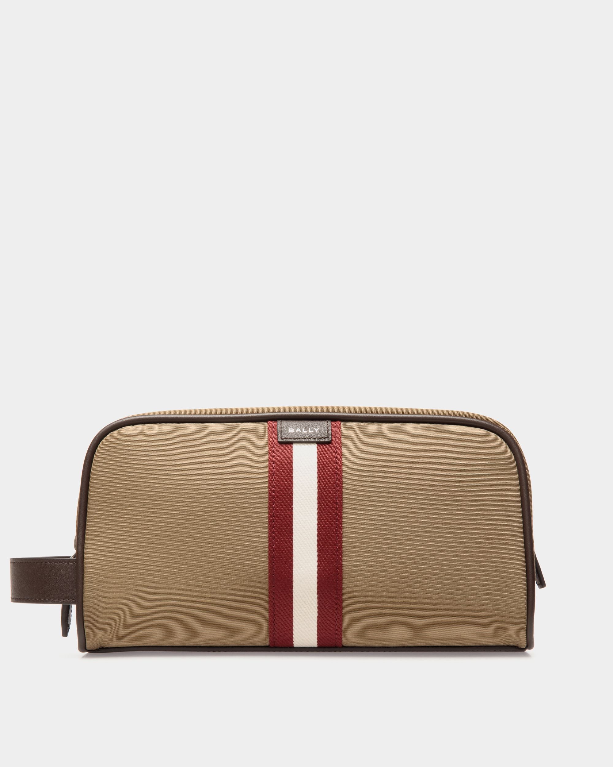 Trousse De Toilette Code En Nylon Camel - Homme - Bally - 01