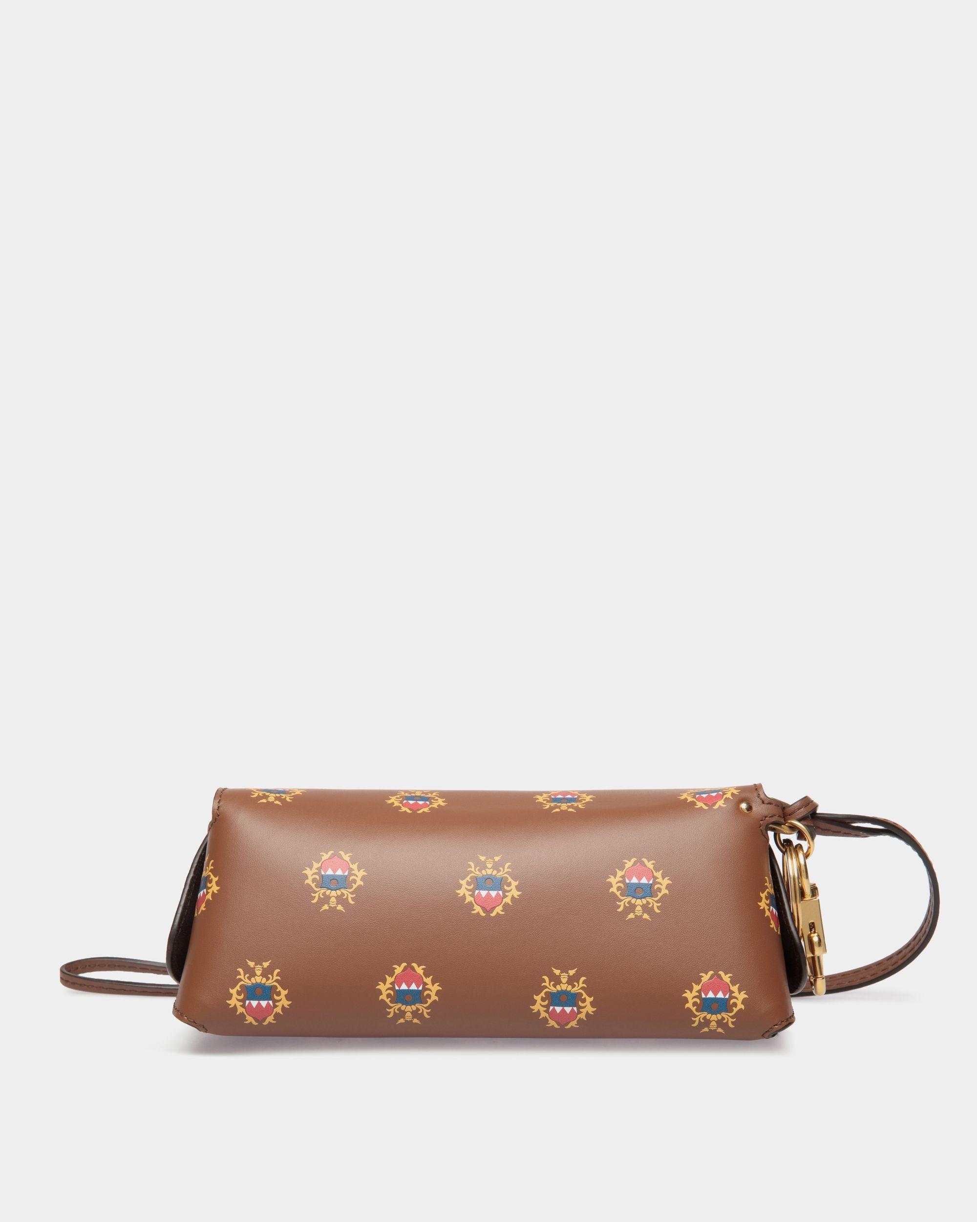 Étui À Lunettes Easy Bally En Cuir Marron Avec Un Imprimé Écusson Bally Crest - Homme - Bally - 02