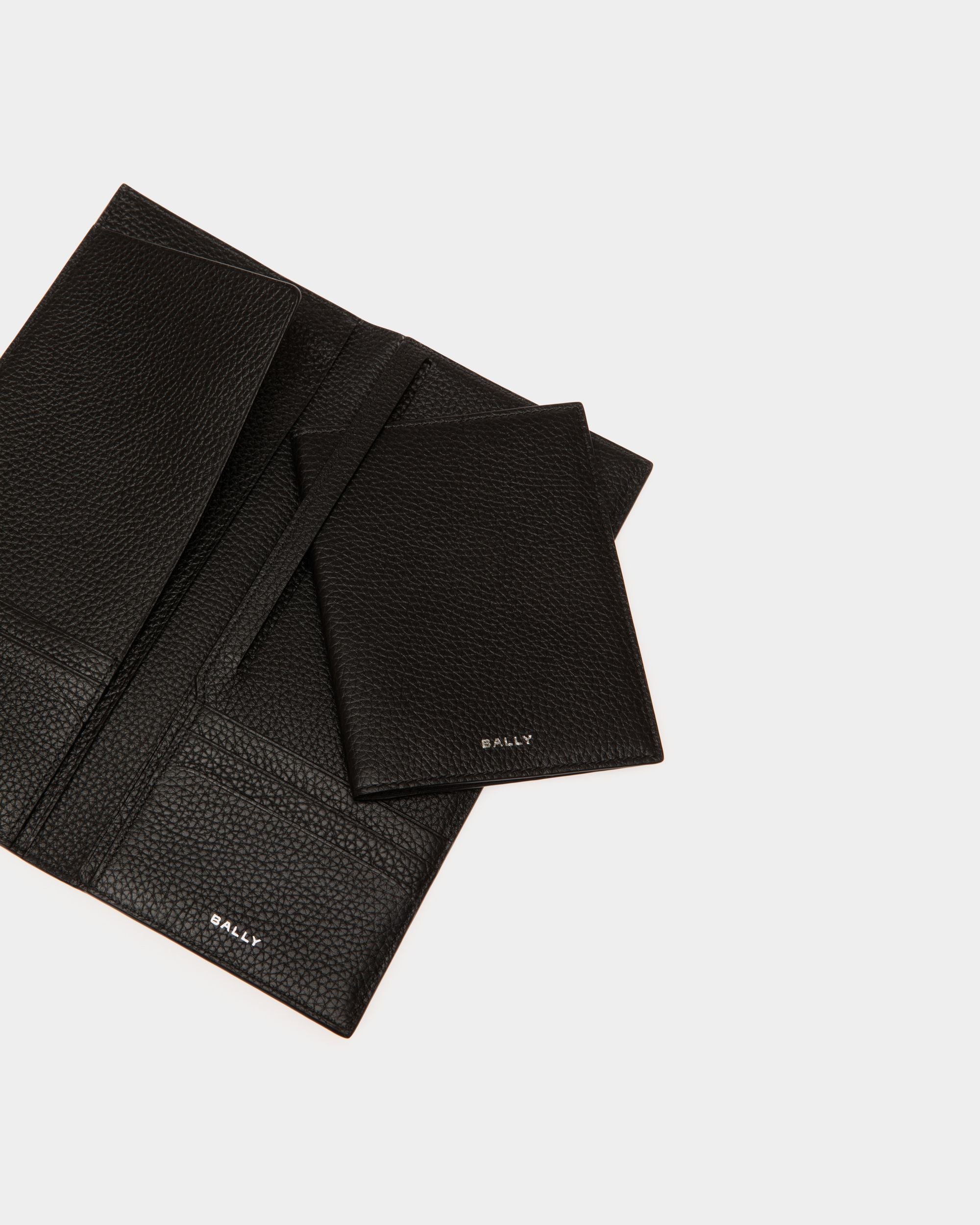 Portefeuille Continental Oeden En Cuir Noir - Homme - Bally - 04