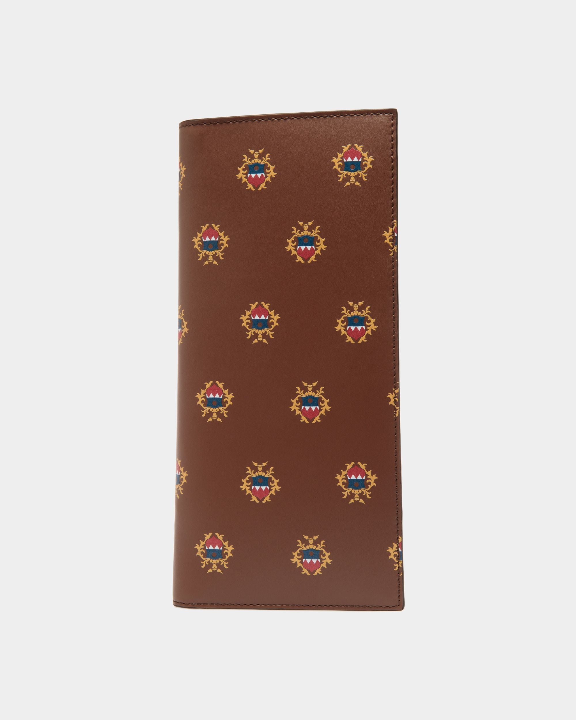 Portefeuille Continental Easy Bally En Cuir Marron Avec Un Imprimé Écusson Bally Crest - Homme - Bally - 01