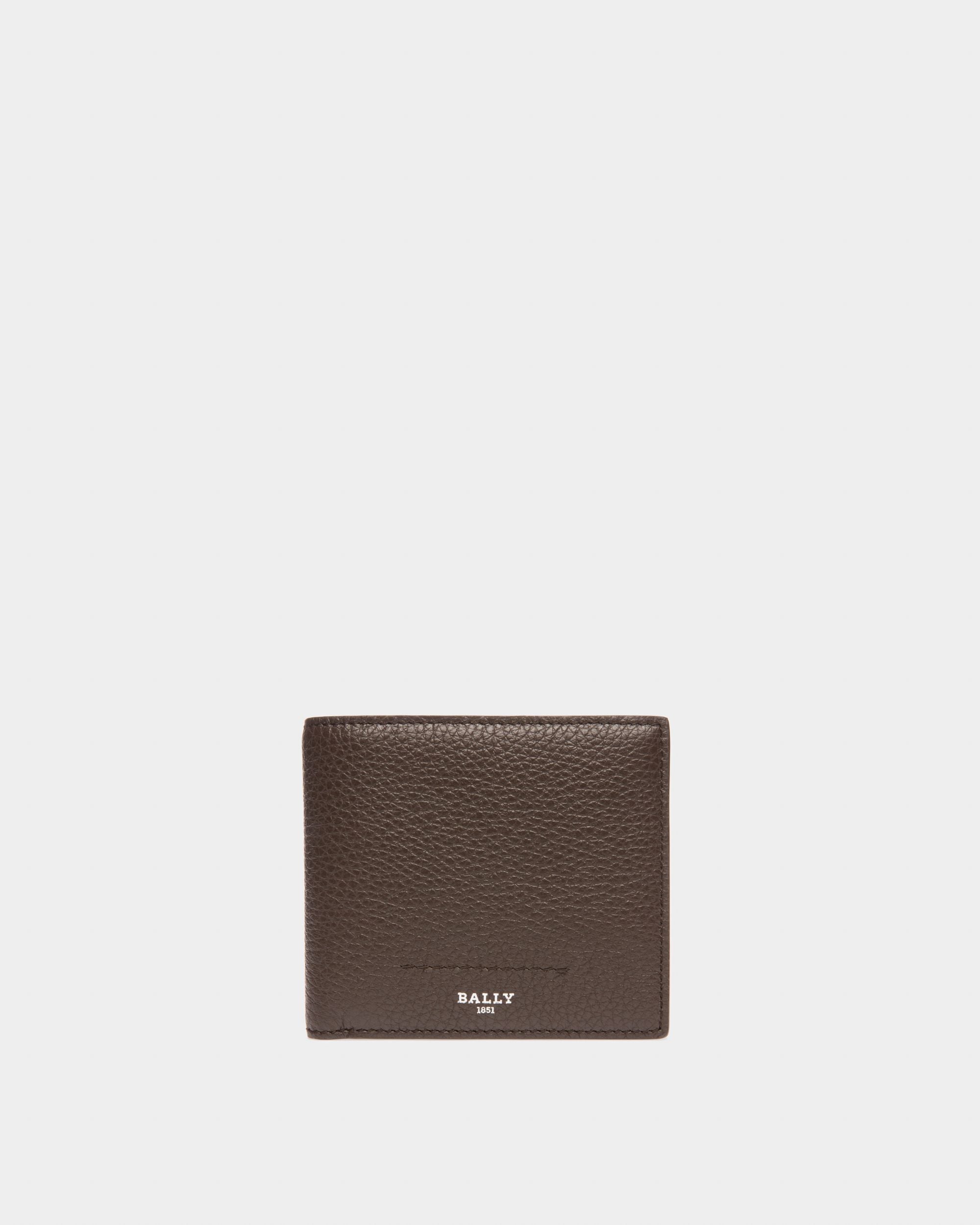 Scrasai Portefeuille En Cuir Marron Ébène - Homme - Bally - 01
