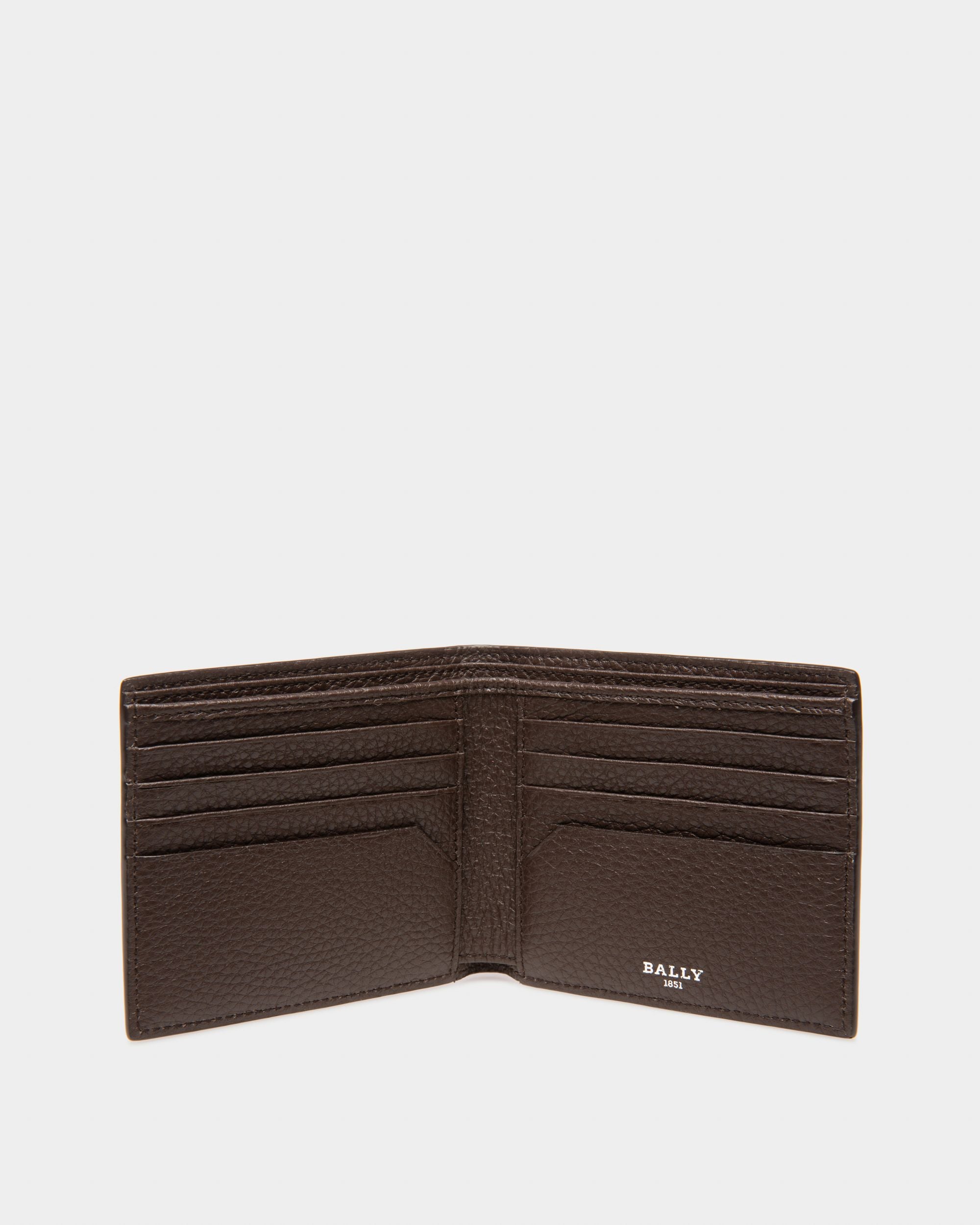 Scrasai Portefeuille En Cuir Marron Ébène - Homme - Bally - 03