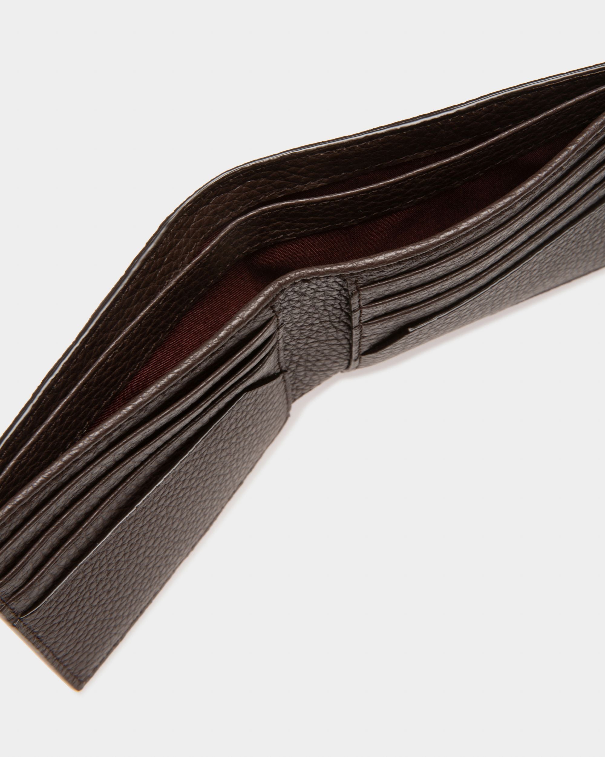 Scrasai Portefeuille En Cuir Marron Ébène - Homme - Bally - 04