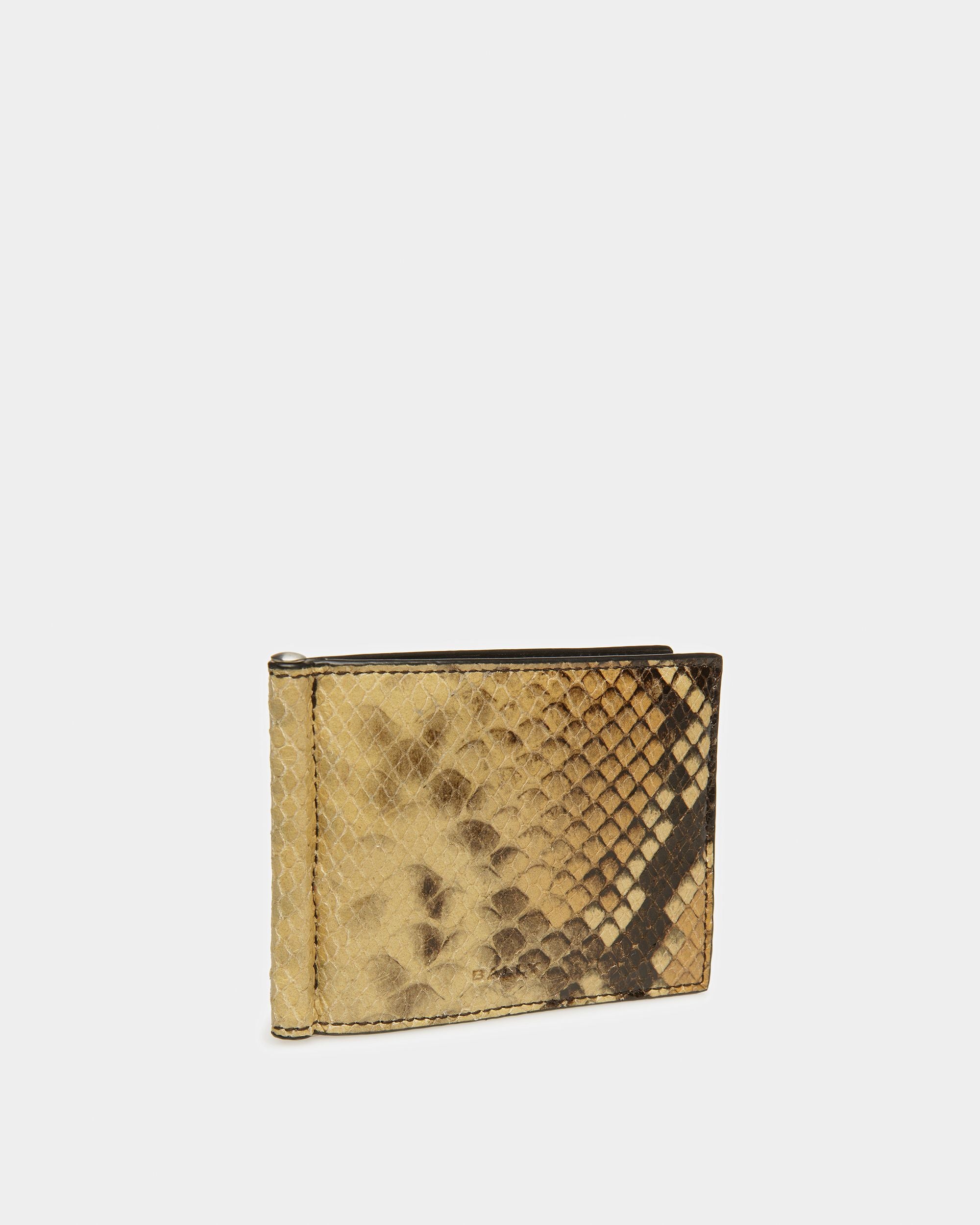 Portefeuille Un Volet À Clip Finition Imprimé Python - Homme - Bally - 05