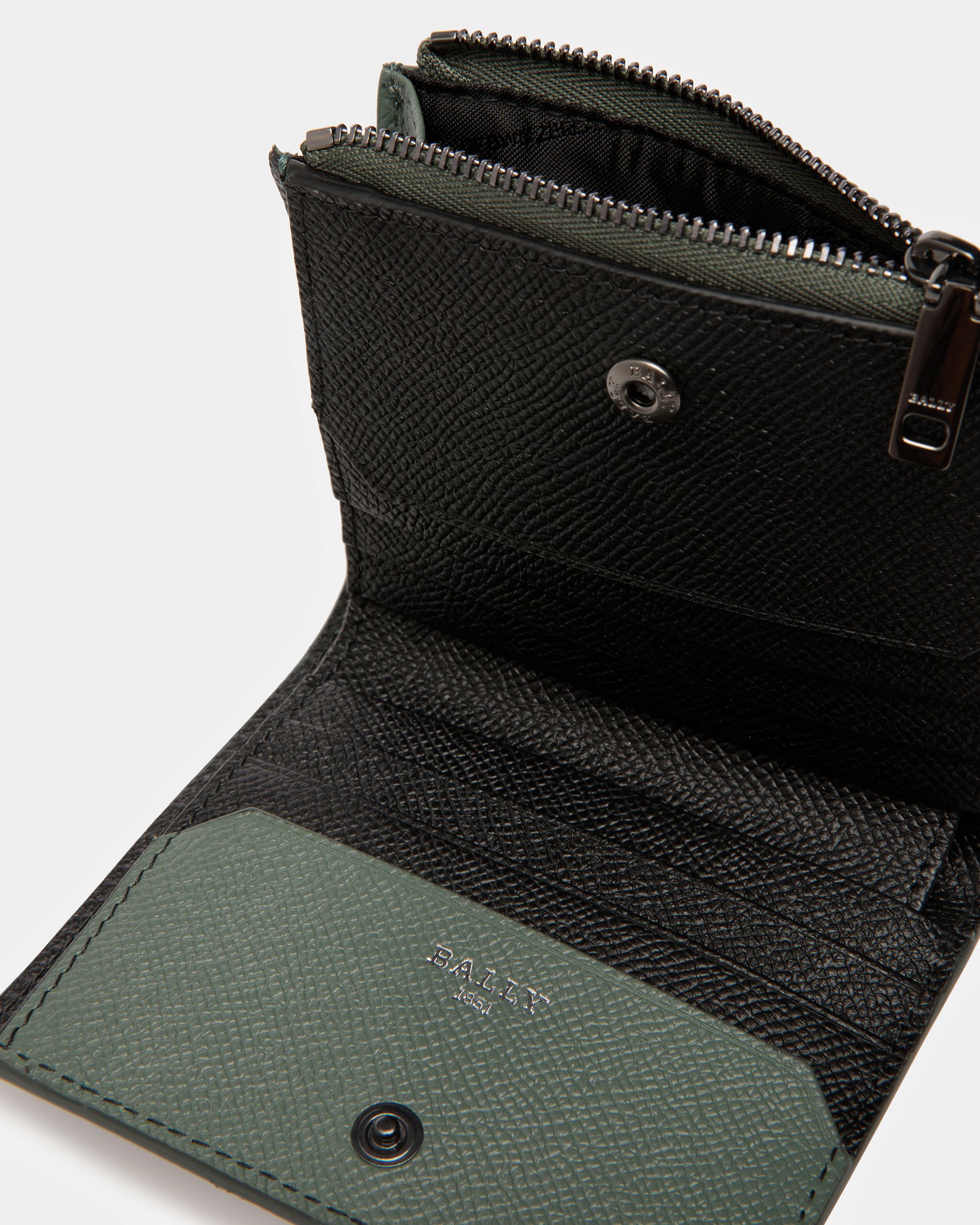 Bunner Portefeuille En Cuir Sauge Et Noir - Homme - Bally - 03