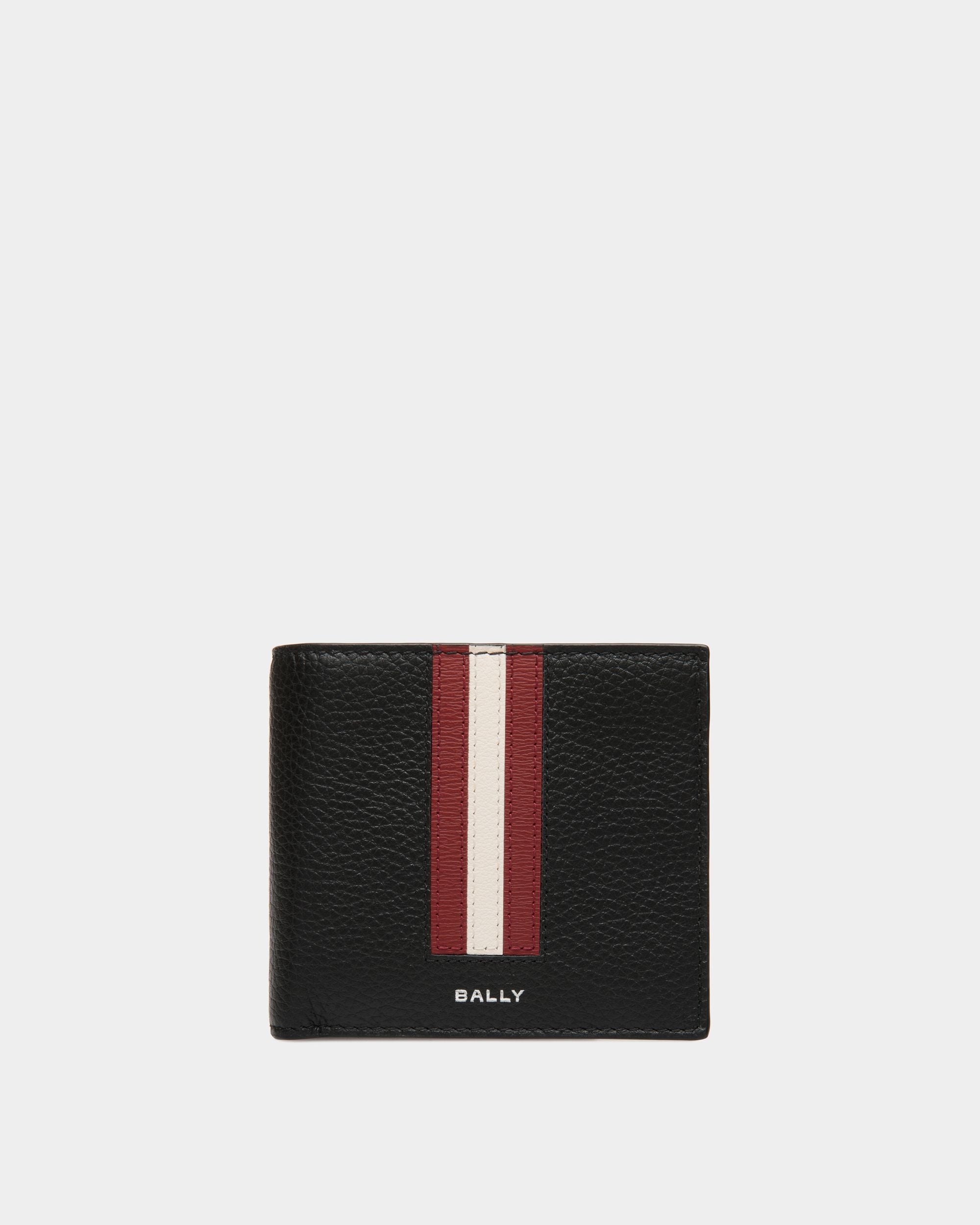Portefeuille À Deux Volets Ribbon En Cuir Grainé Noir - Homme - Bally - 01