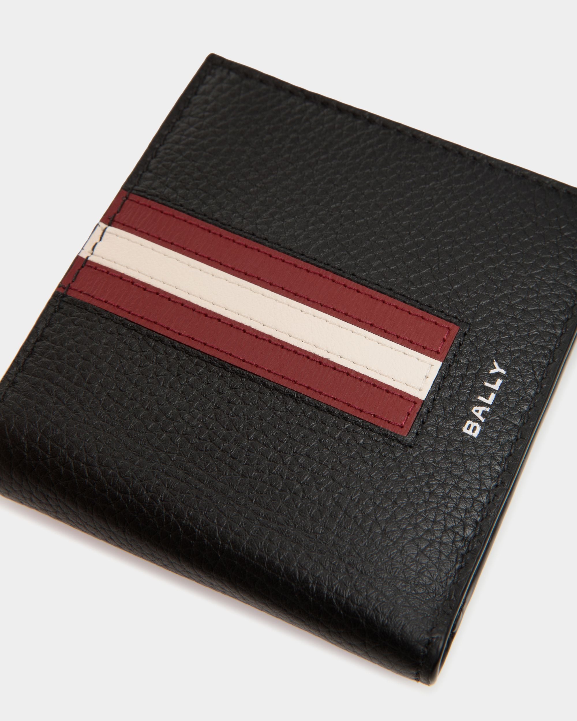 Portefeuille À Deux Volets Ribbon En Cuir Grainé Noir - Homme - Bally - 04