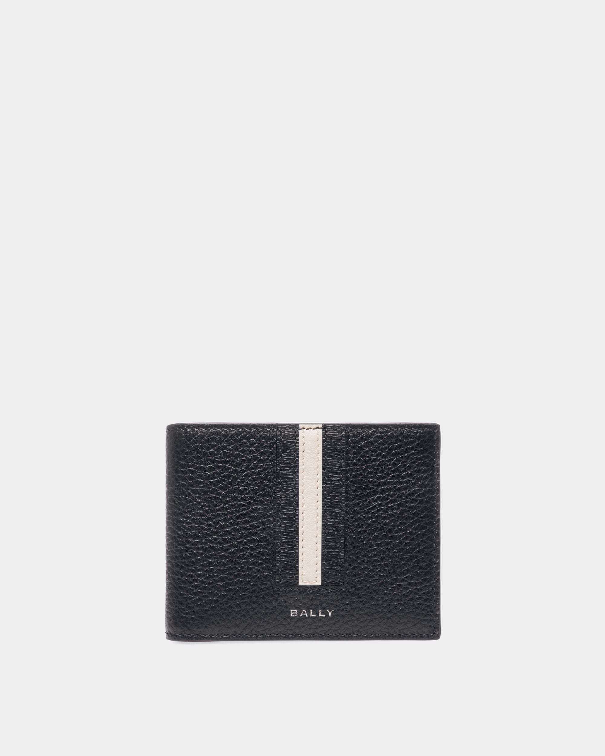 Ribbon Wallet In Midnight Leather - Homme - Bally - 01