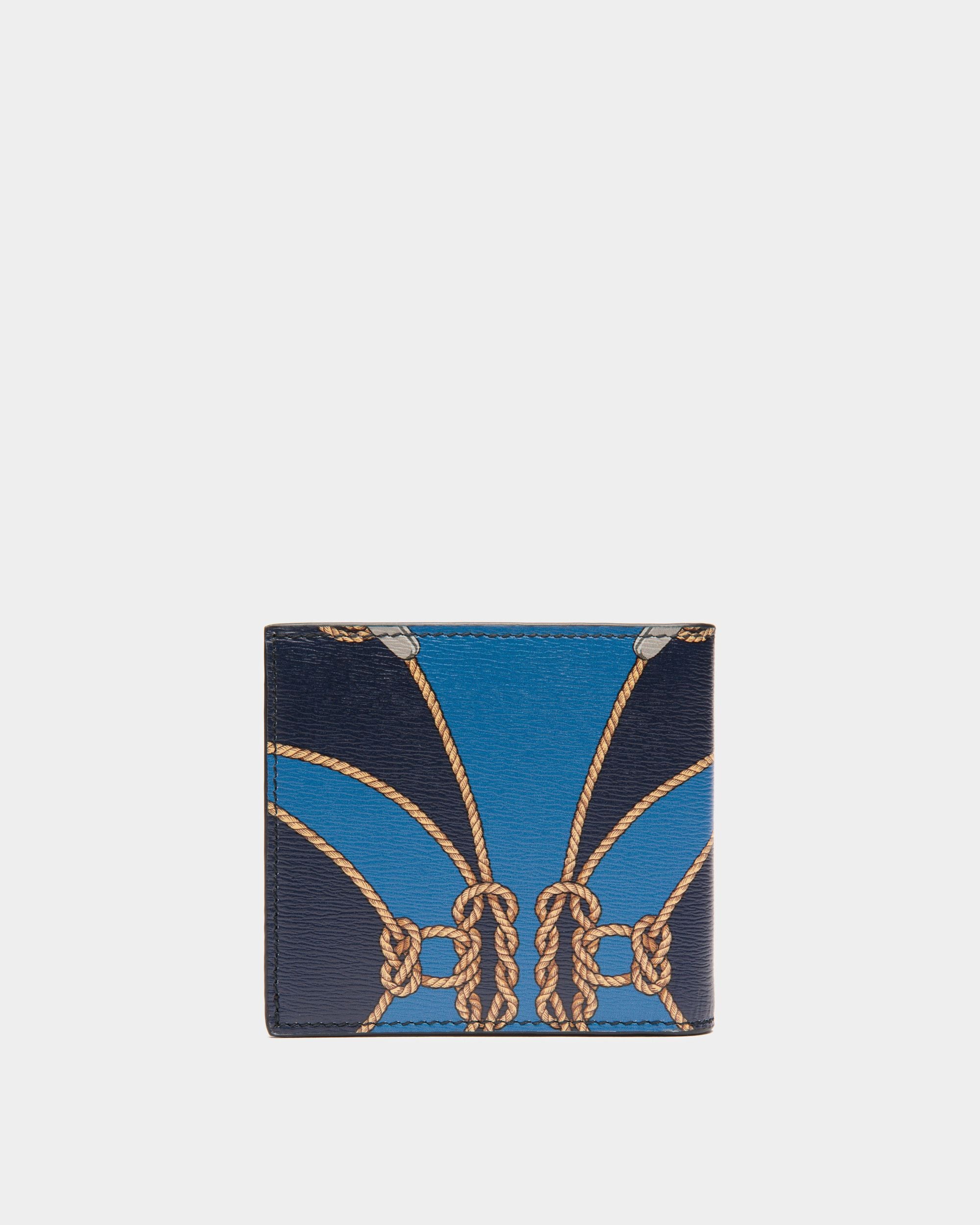 Portefeuille À Un Volet Crossing En Cuir Bleu - Homme - Bally - 02